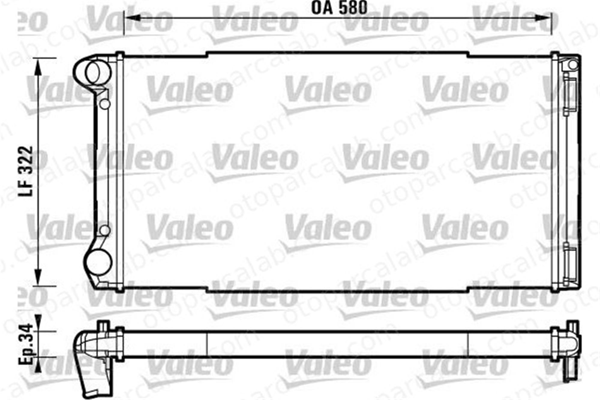 VALEO 732913 Su Radyatörü FIAT PUNTO PUNTO Kasa/eğik arka 46524619 46546944