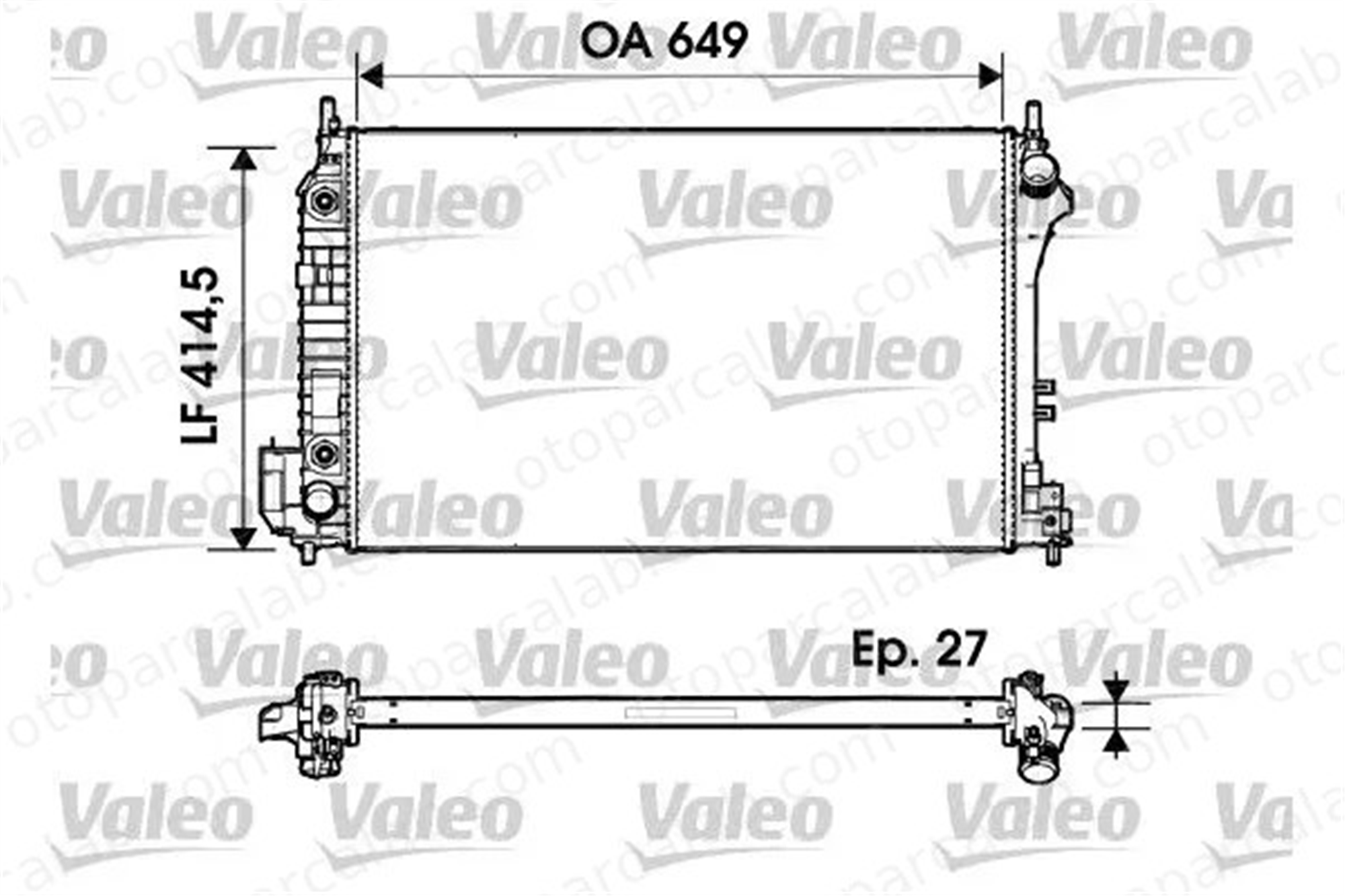 VALEO 732947 Su Radyatörü SAAB 9-3 Station wagon 9-3 24418342