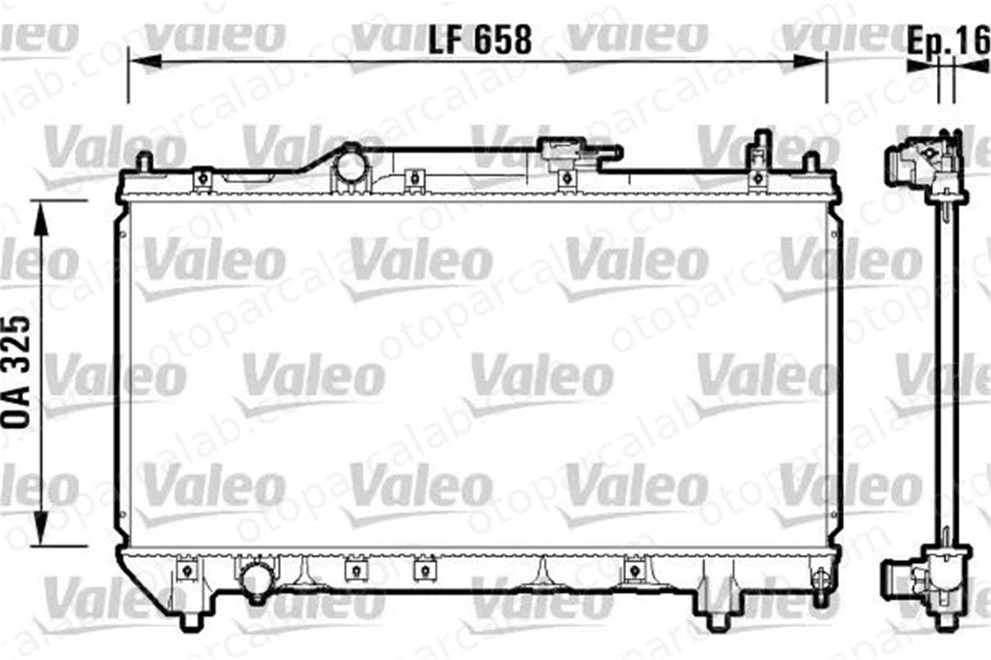 VALEO 732950 Su Radyatörü TOYOTA AVENSIS Liftback AVENSIS 1640002270 16400
