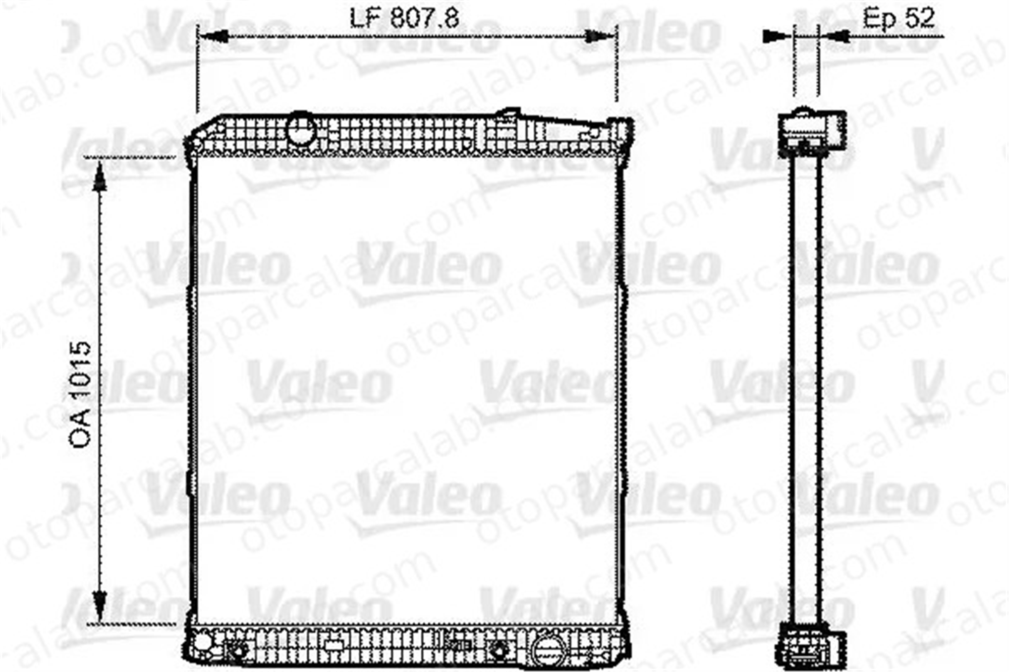 VALEO 733506 Su Radyatörü MERCEDES-BENZ AROCS ACTROS MP4 / MP5 9425002903 9425003503