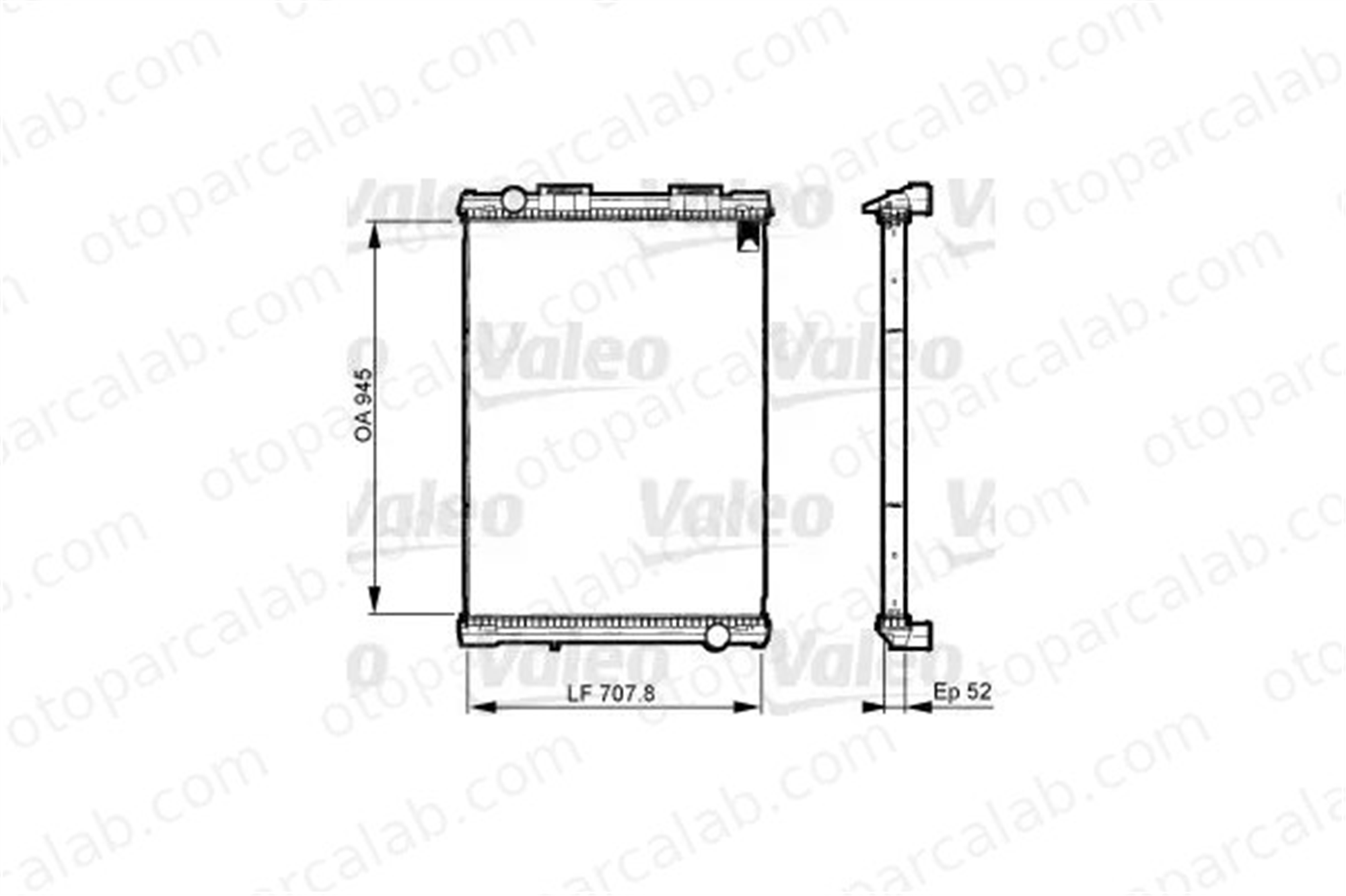 VALEO 733511 Su Radyatörü MAN F90 TGS I 81061006229 81061006230