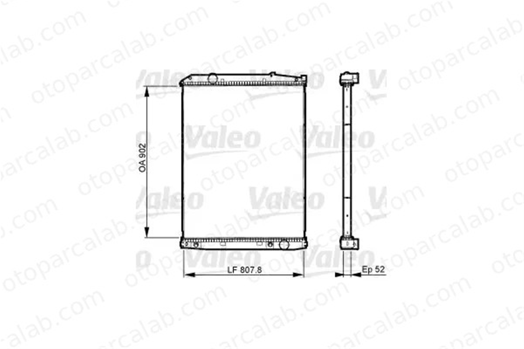 VALEO 733514 Su Radyatörü MERCEDES-BENZ AROCS ACTROS MP4 / MP5 9425000703 9425001003