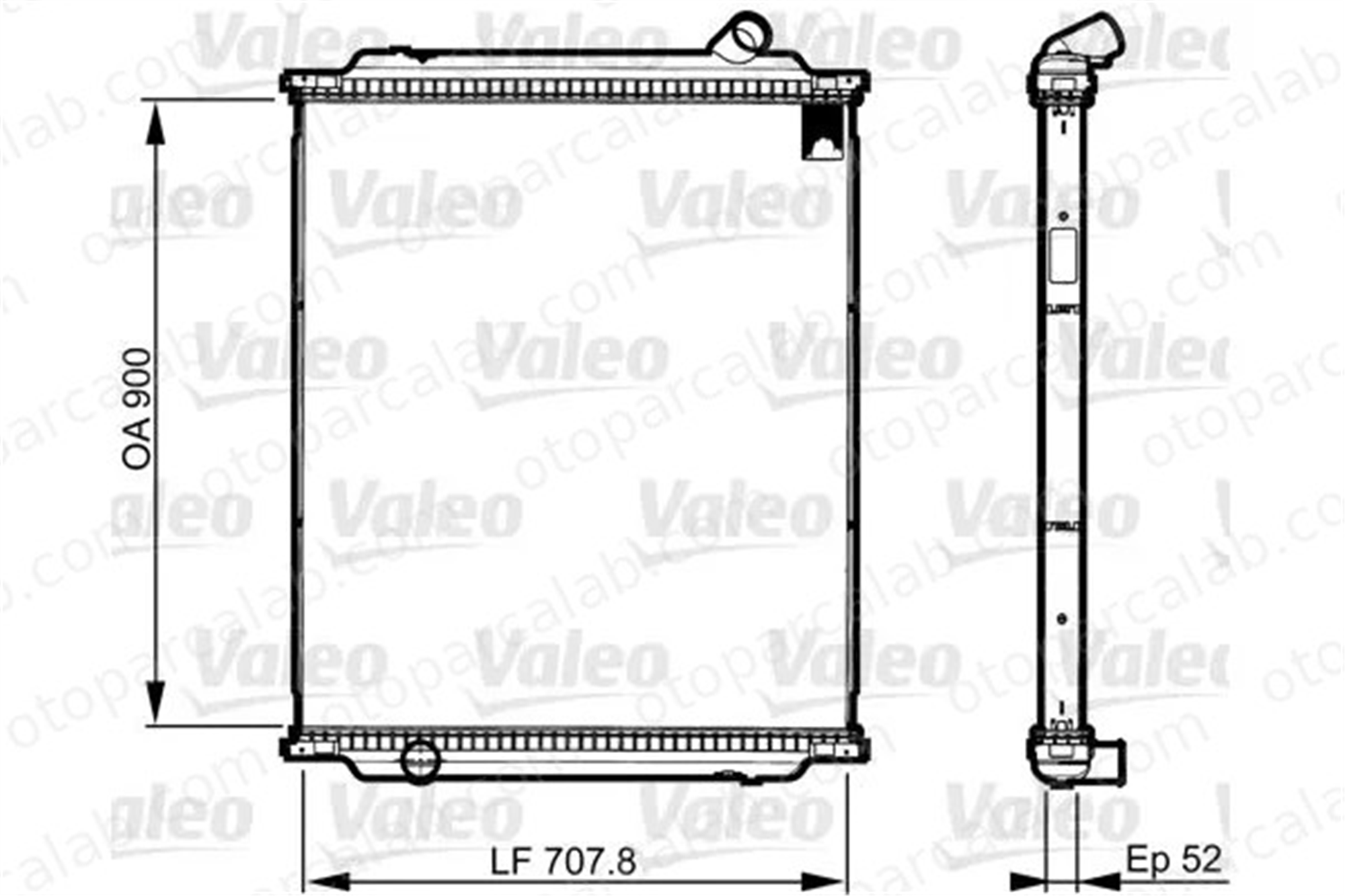 VALEO 733519 Su Radyatörü MOSKVICH 2141 5001861376 5001864775