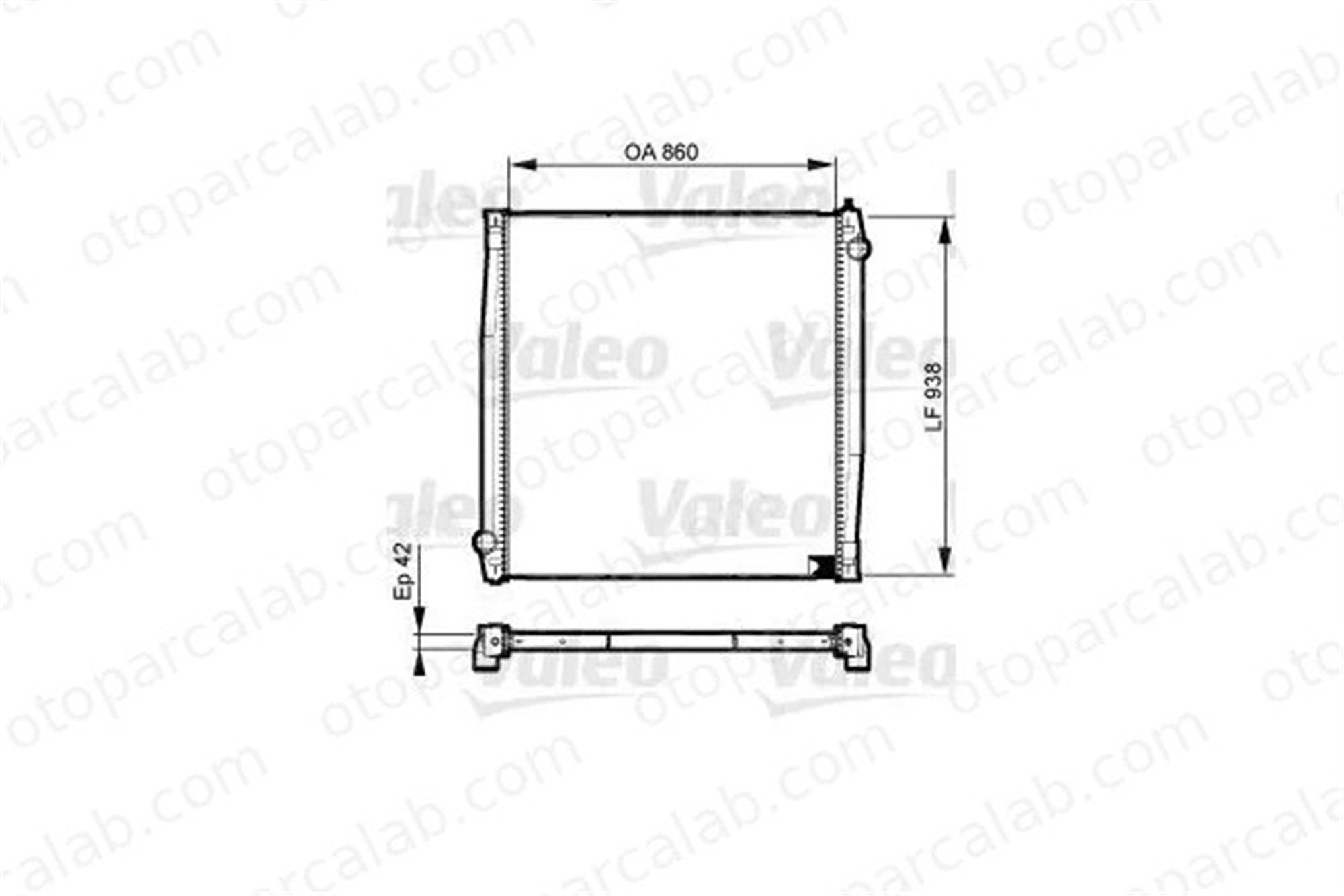VALEO 733527 Su Radyatörü SCANIA R II P II 1327249 1397435