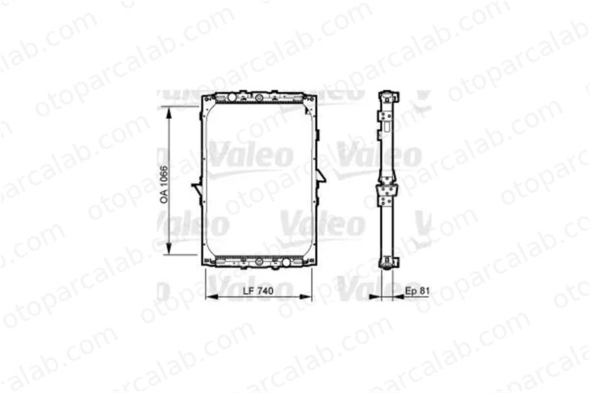 VALEO 733531 Su Radyatörü DAF XF II XD 1286208 1326966