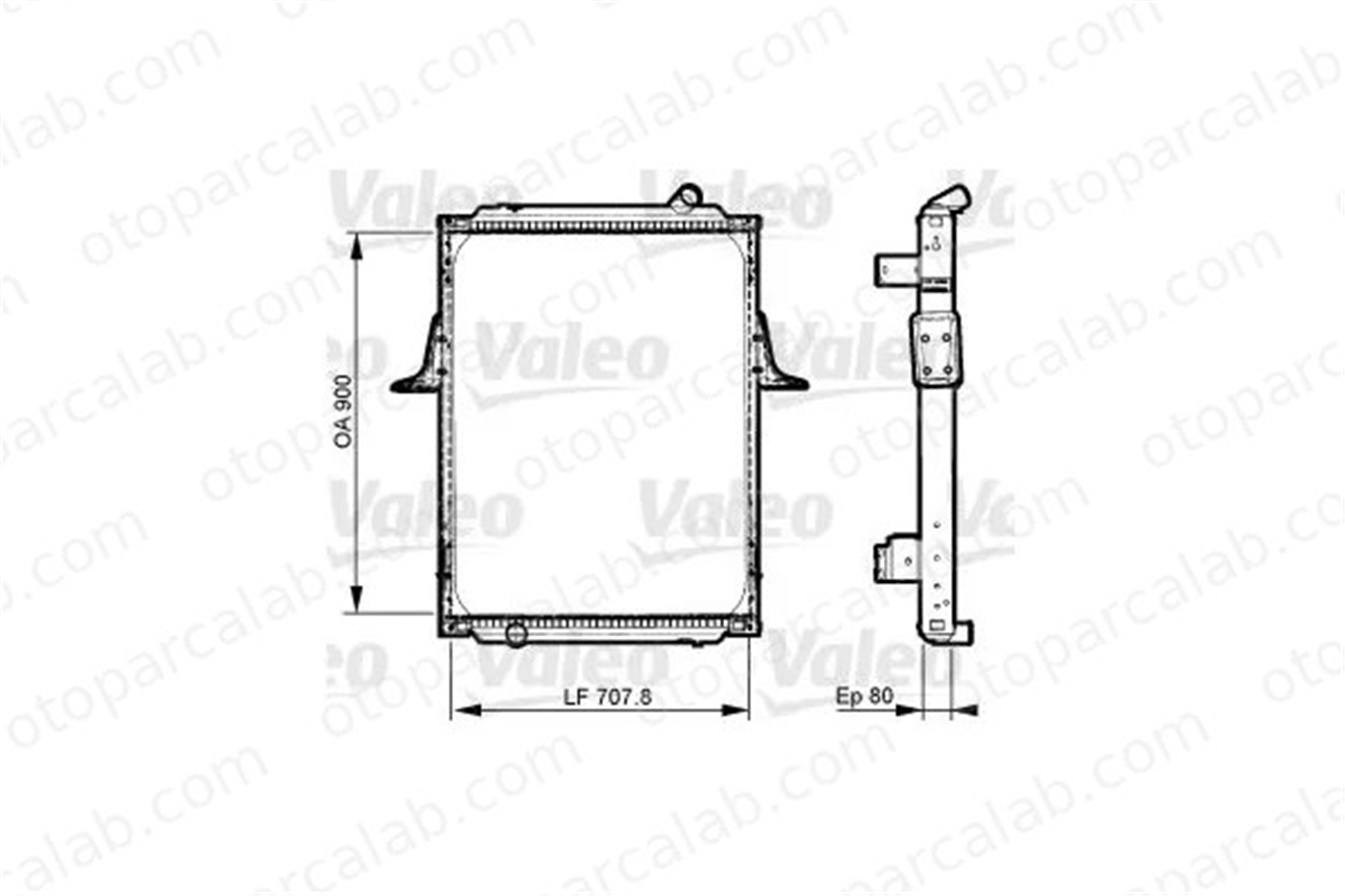 VALEO 733536 Su Radyatörü MOSKVICH 2141 5001861376 5001864775