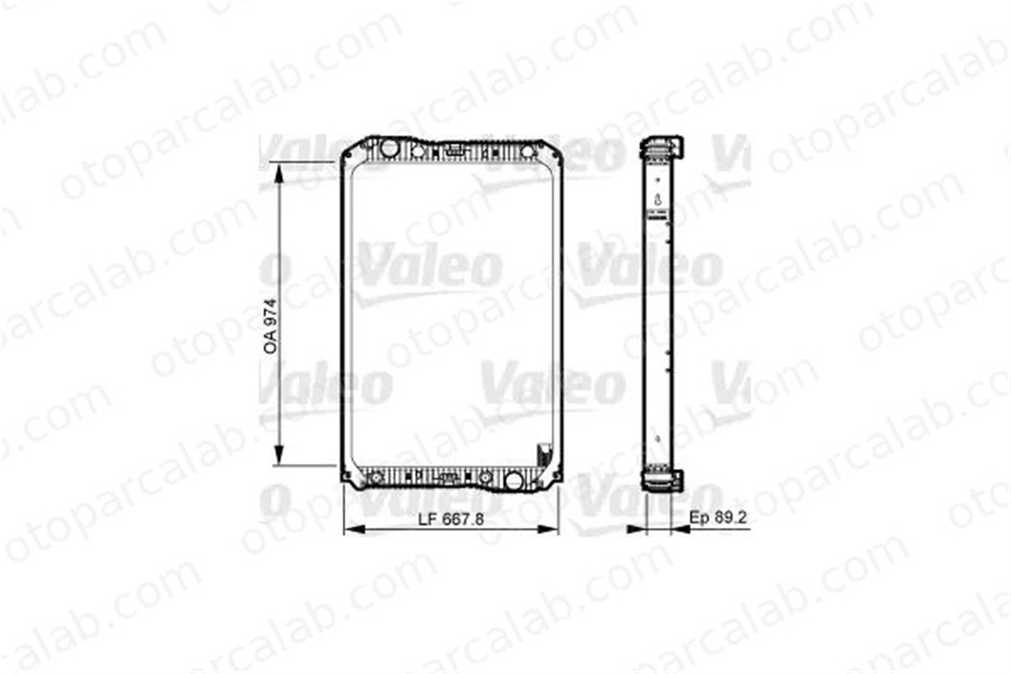 VALEO 733545 Su Radyatörü MERCEDES-BENZ AXOR 2 9120T 9405000603