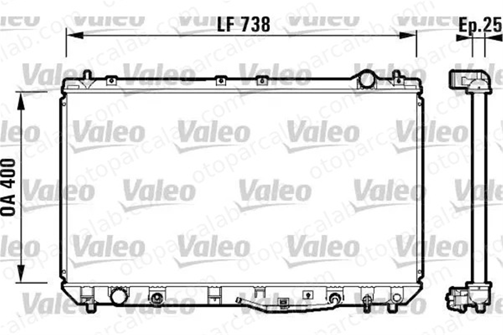 VALEO 734177 Su Radyatörü TOYOTA CAMRY 1640020090 16400
