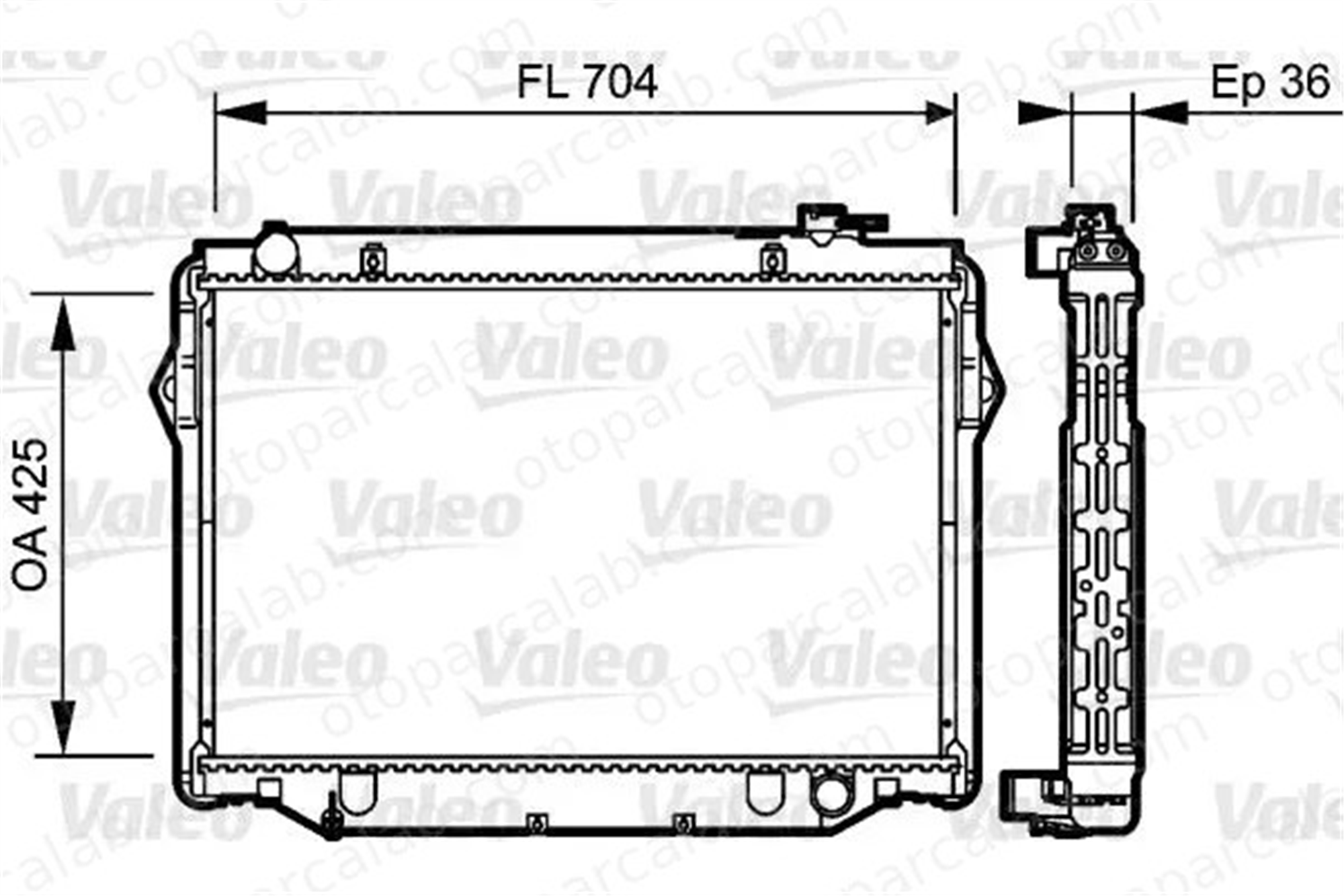 VALEO 734189 Su Radyatörü TOYOTA LAND CRUISER 80 1640017021 1640017240