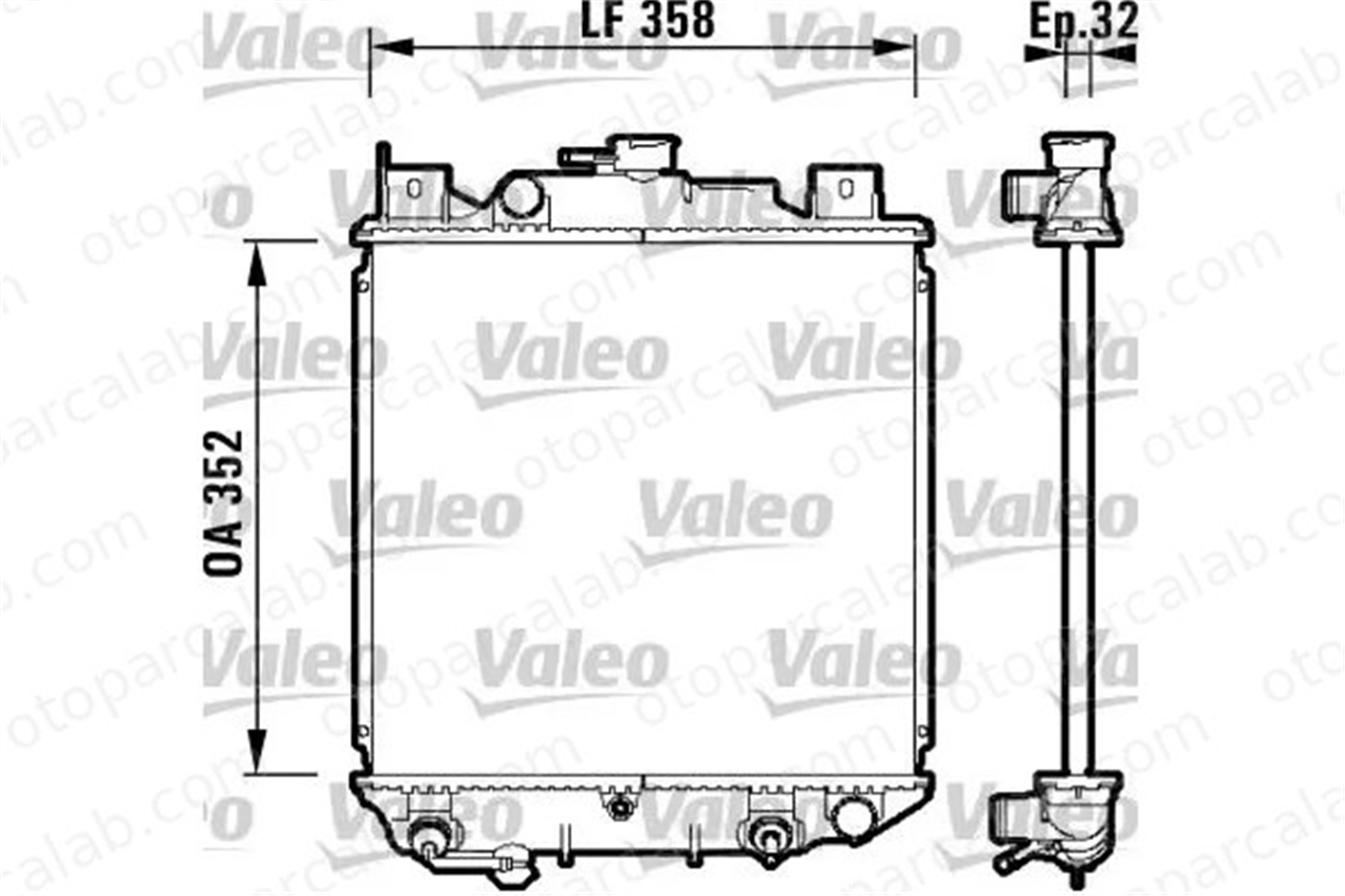 VALEO 734203 Su Radyatörü SUZUKI SWIFT II Hatchback SWIFT II Sedan LR062670 1770063E20