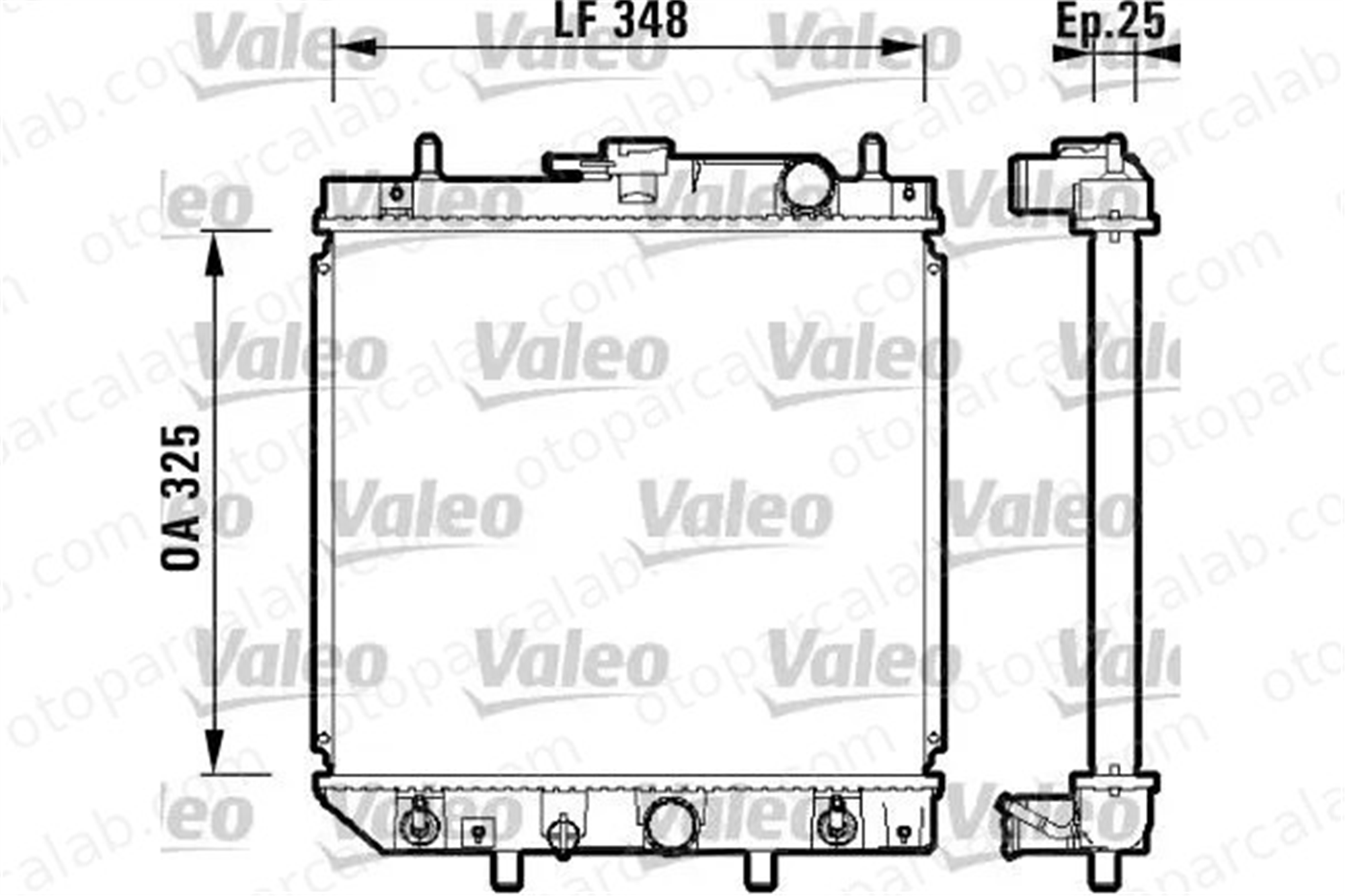 VALEO 734210 Su Radyatörü DAIHATSU CHARADE IV CHARADE IV Sedan 1640087F31000 1640087F35000