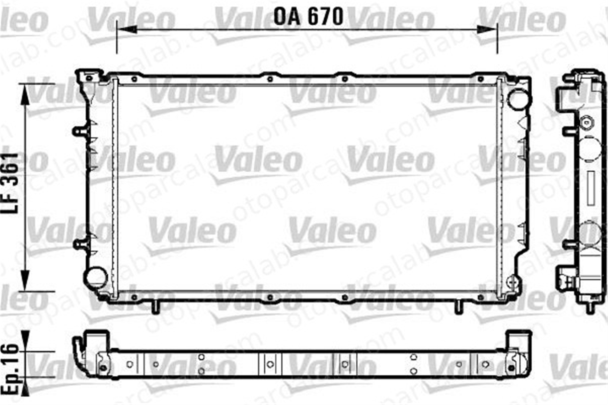 VALEO 734211 Su Radyatörü SUBARU LEGACY I LEGACY I Station wagon 19010 45199AA091