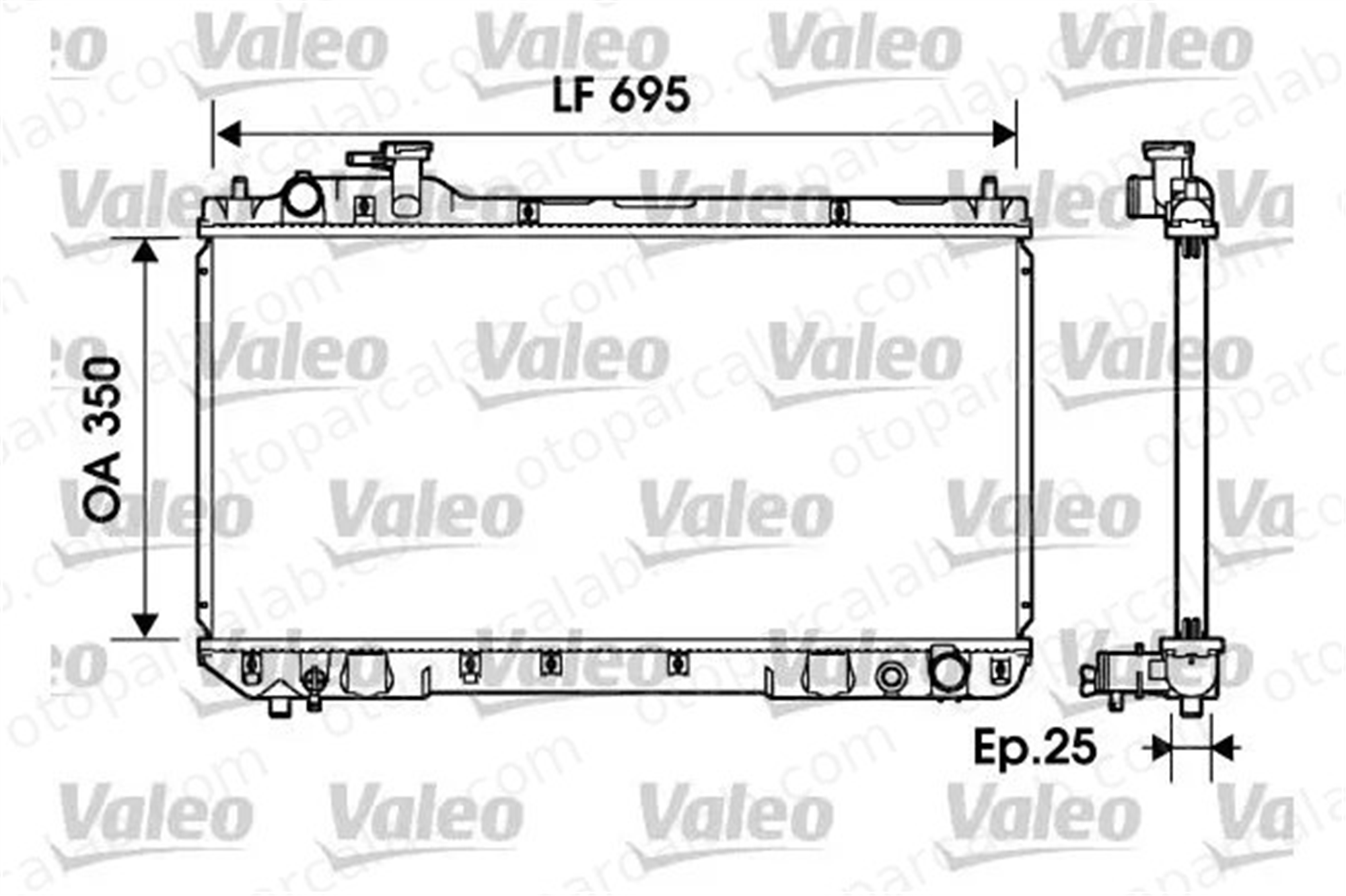 VALEO 734216 Su Radyatörü TOYOTA RAV 4 I RAV 4 I Cabrio 164007A490 164007A491