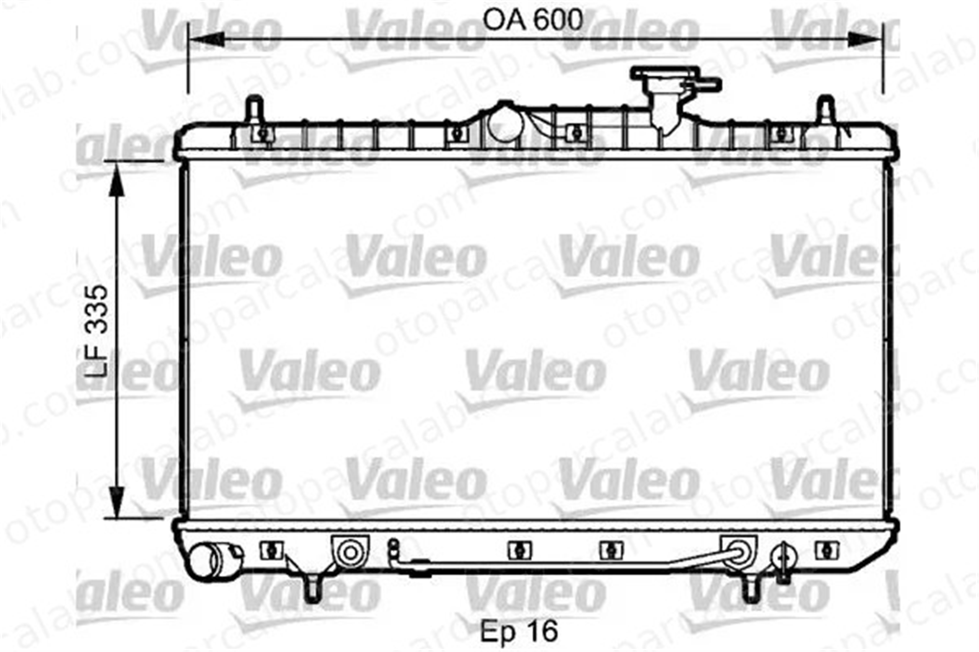 VALEO 734253 Su Radyatörü HYUNDAI ACCENT II ACCENT II Sedan 2531025100