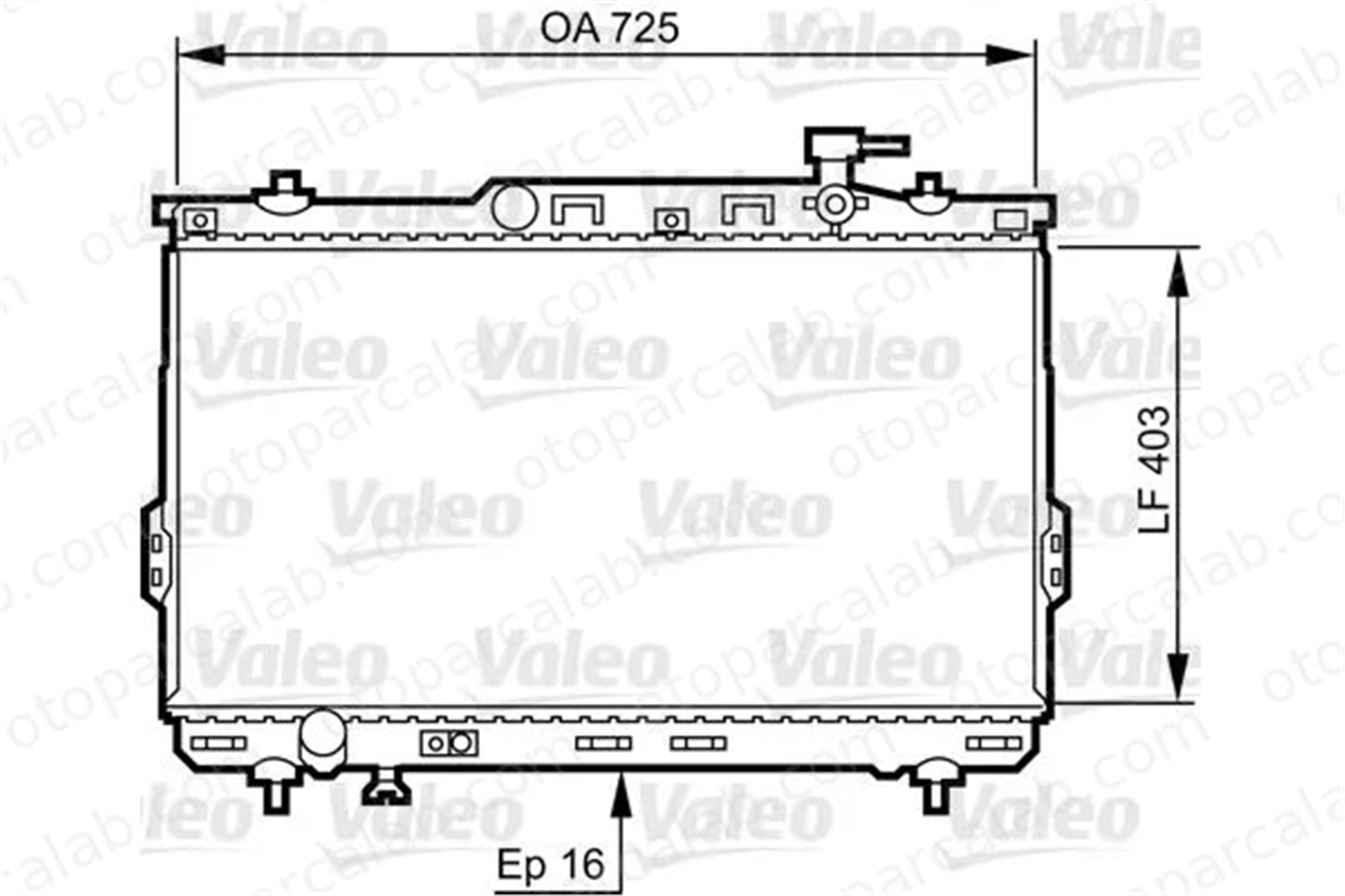 VALEO 734259 Su Radyatörü HYUNDAI SANTA FÉ I 2531026400 2531026000