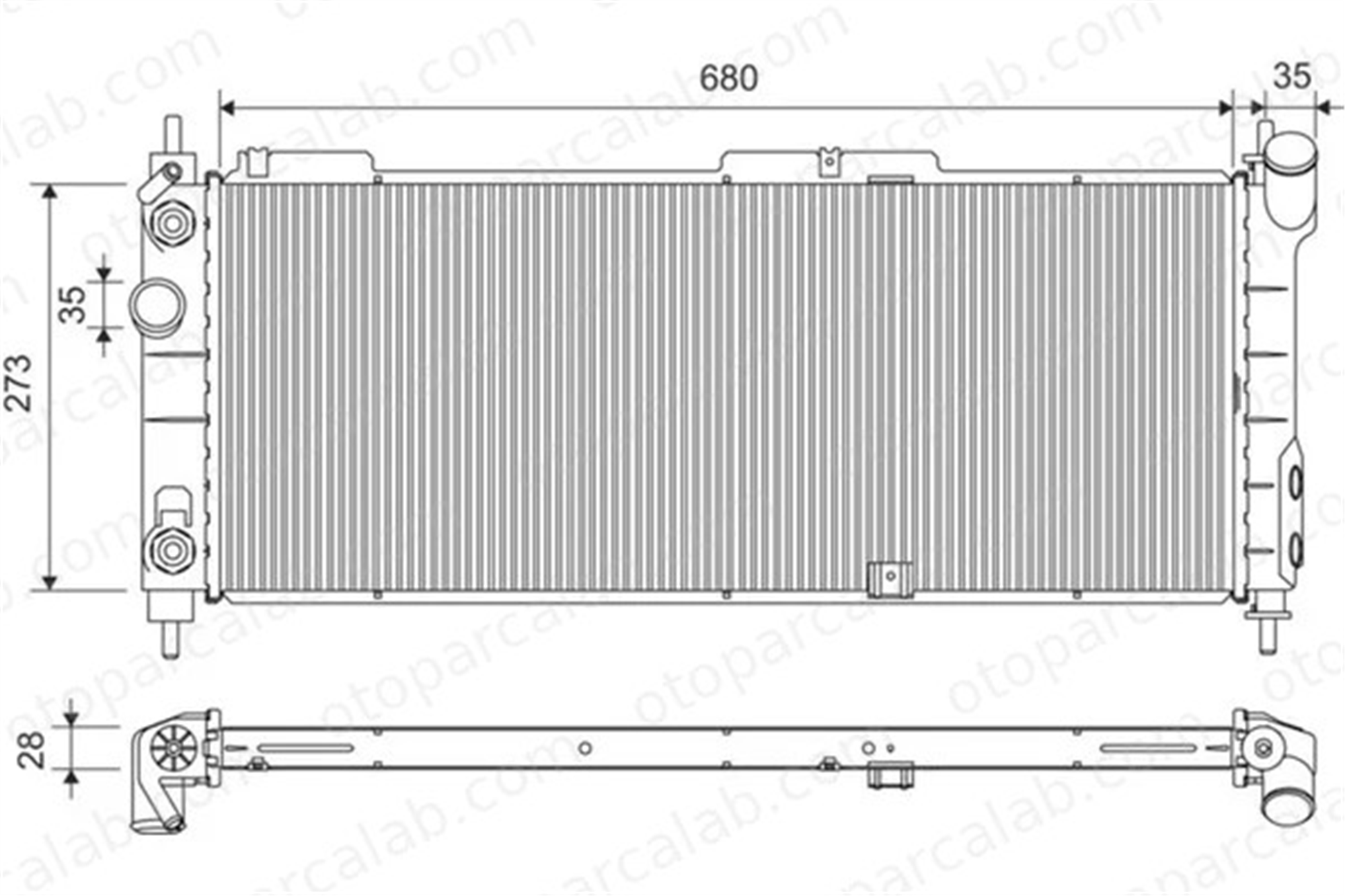 VALEO 734271 Su Radyatörü OPEL COMBO Kasa/büyük limuzin CORSA B 253104P700 1300152