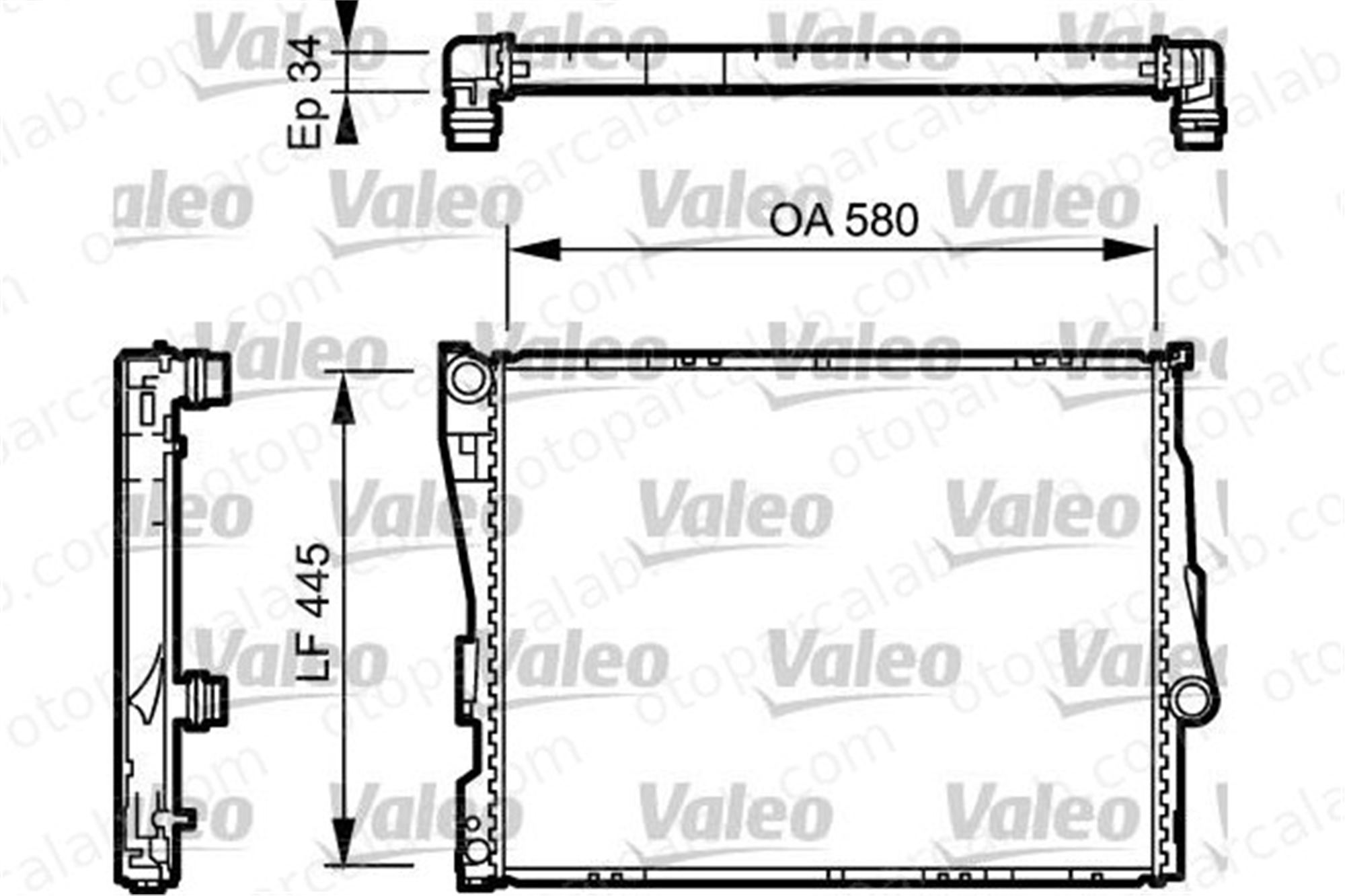 VALEO 734276 Su Radyatörü BMW 3 3 Touring 17119071518 17119071517