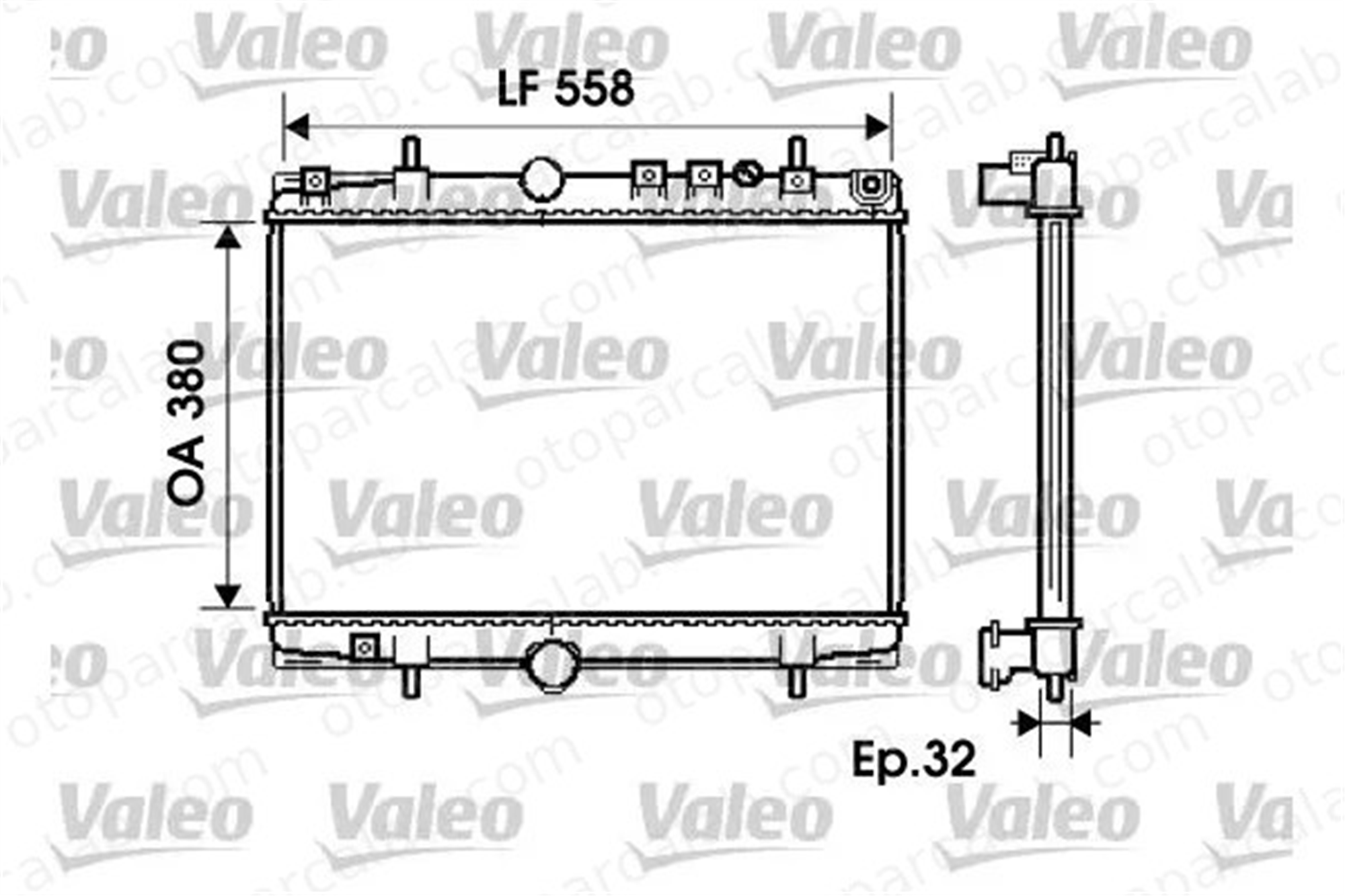 VALEO 734281 Su Radyatörü PEUGEOT 406 406 Break 1330R1 1330A0