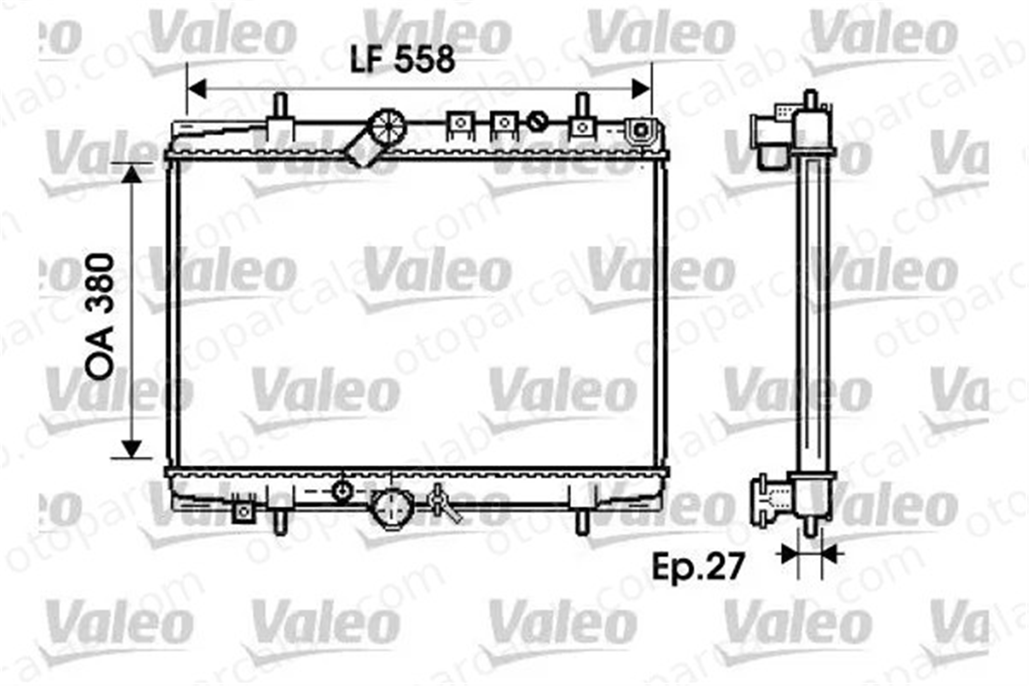 VALEO 734282 Su Radyatörü CITROËN C5 I C5 I Break 133079 1330Q6