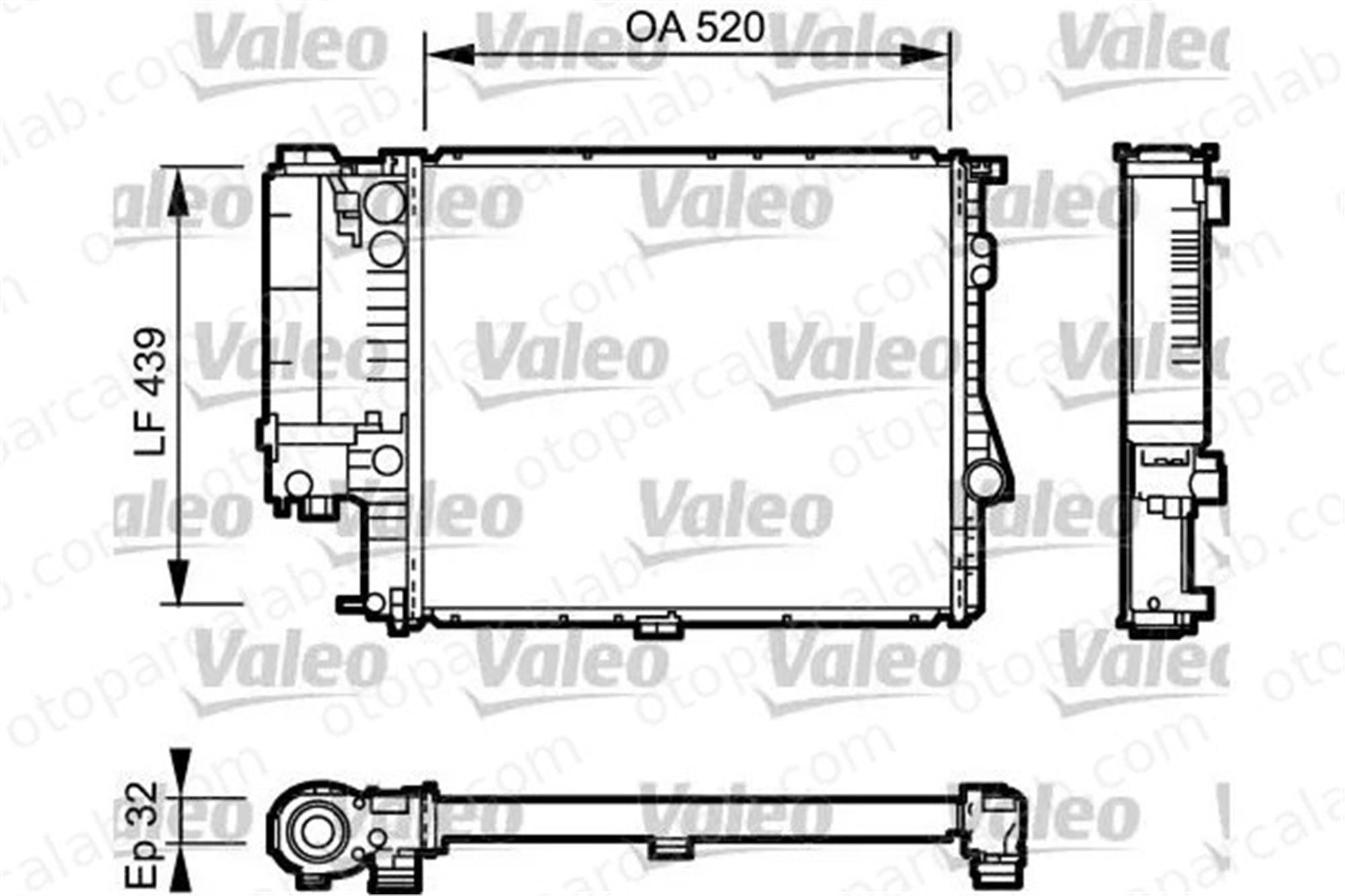 VALEO 734301 Su Radyatörü BMW 5 5 Touring 17111740699 1427153