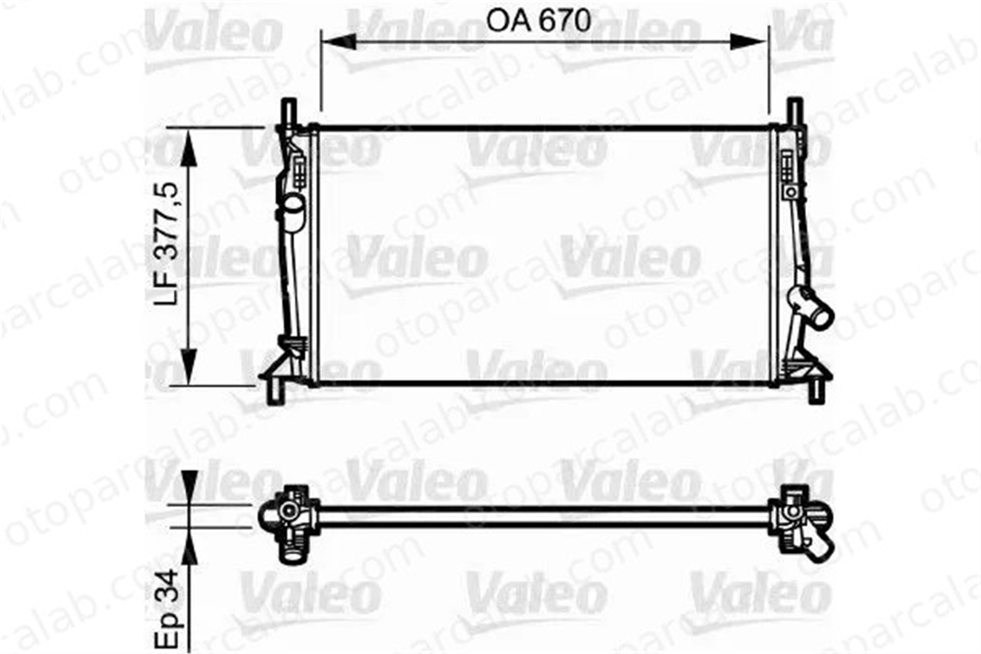 VALEO 734321 Su Radyatörü FORD FOCUS II C-MAX 1357325 1230987