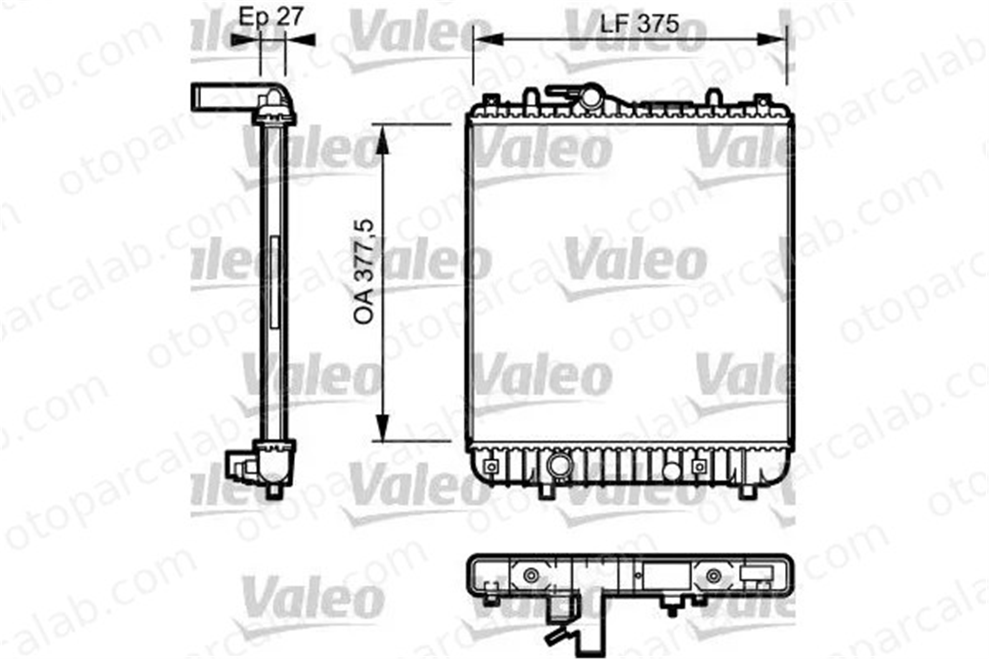 VALEO 734330 Su Radyatörü OPEL AGILA 9210556 13182786