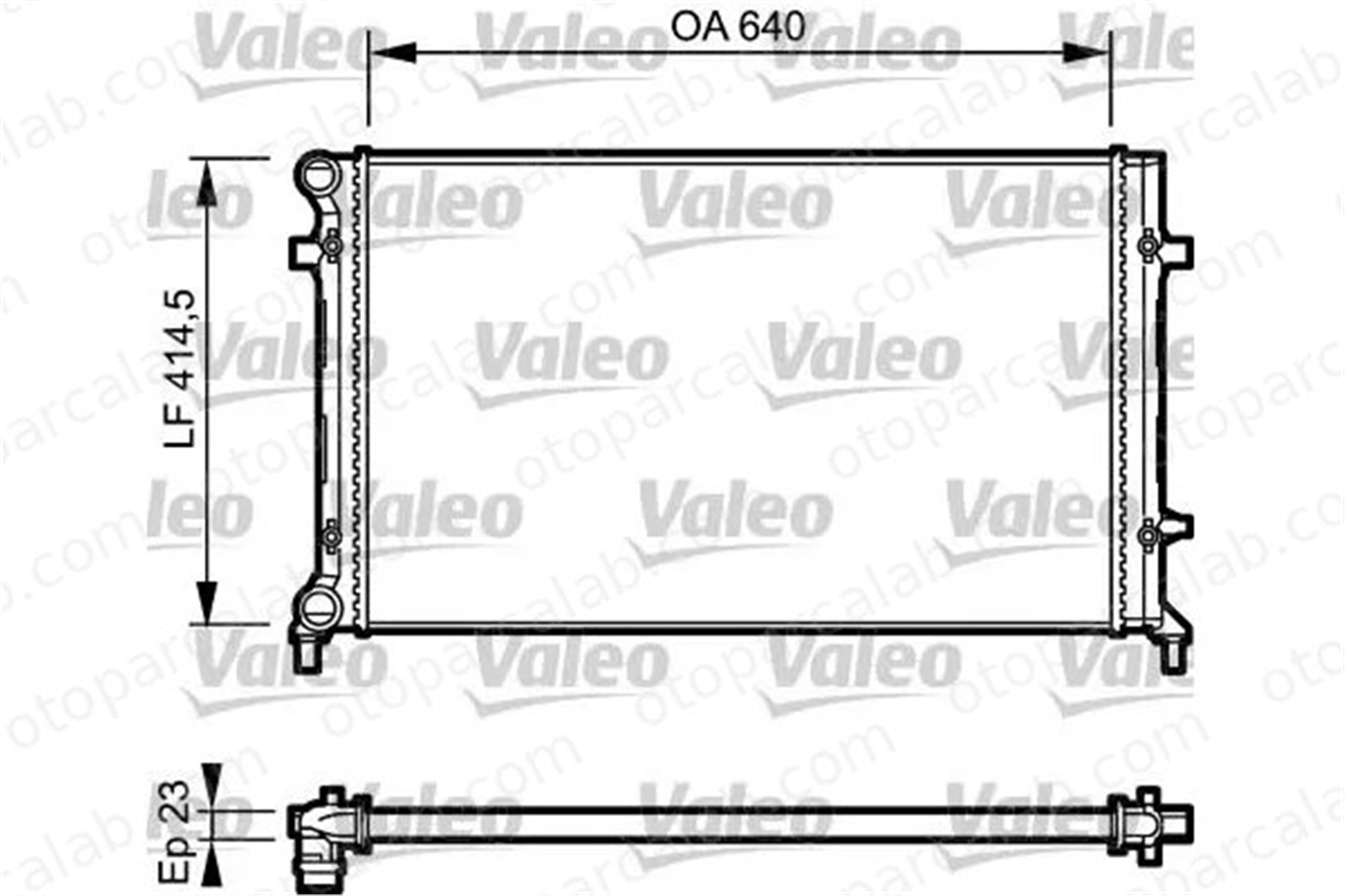 VALEO 734332 Su Radyatörü VW GOLF PLUS V GOLF V 1K0121251CJ 1K0121251BQ