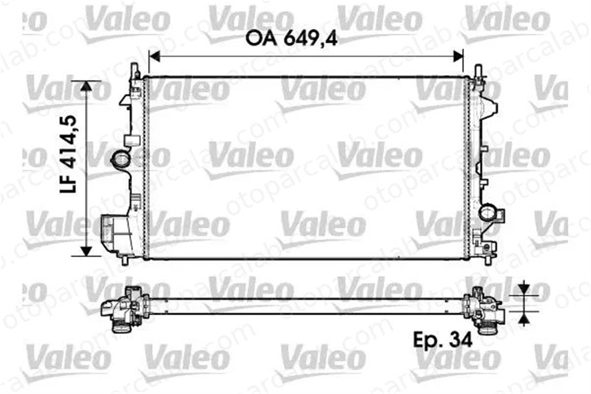 VALEO 734339 Su Radyatörü OPEL SIGNUM Hatchback VECTRA C 1897426 51770416