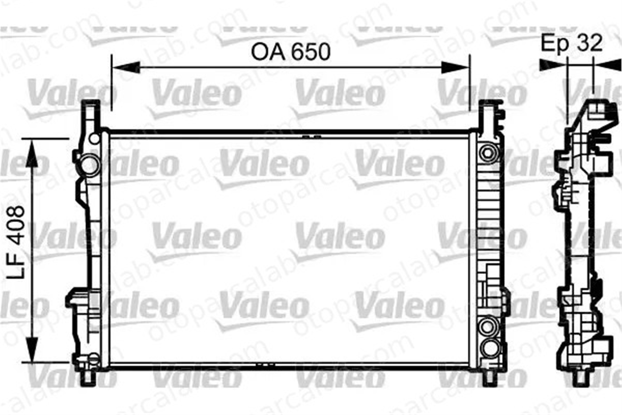 VALEO 734379 Su Radyatörü MERCEDES-BENZ A-SERISI B-SERISI Sports Tourer 1695000003 1695000703