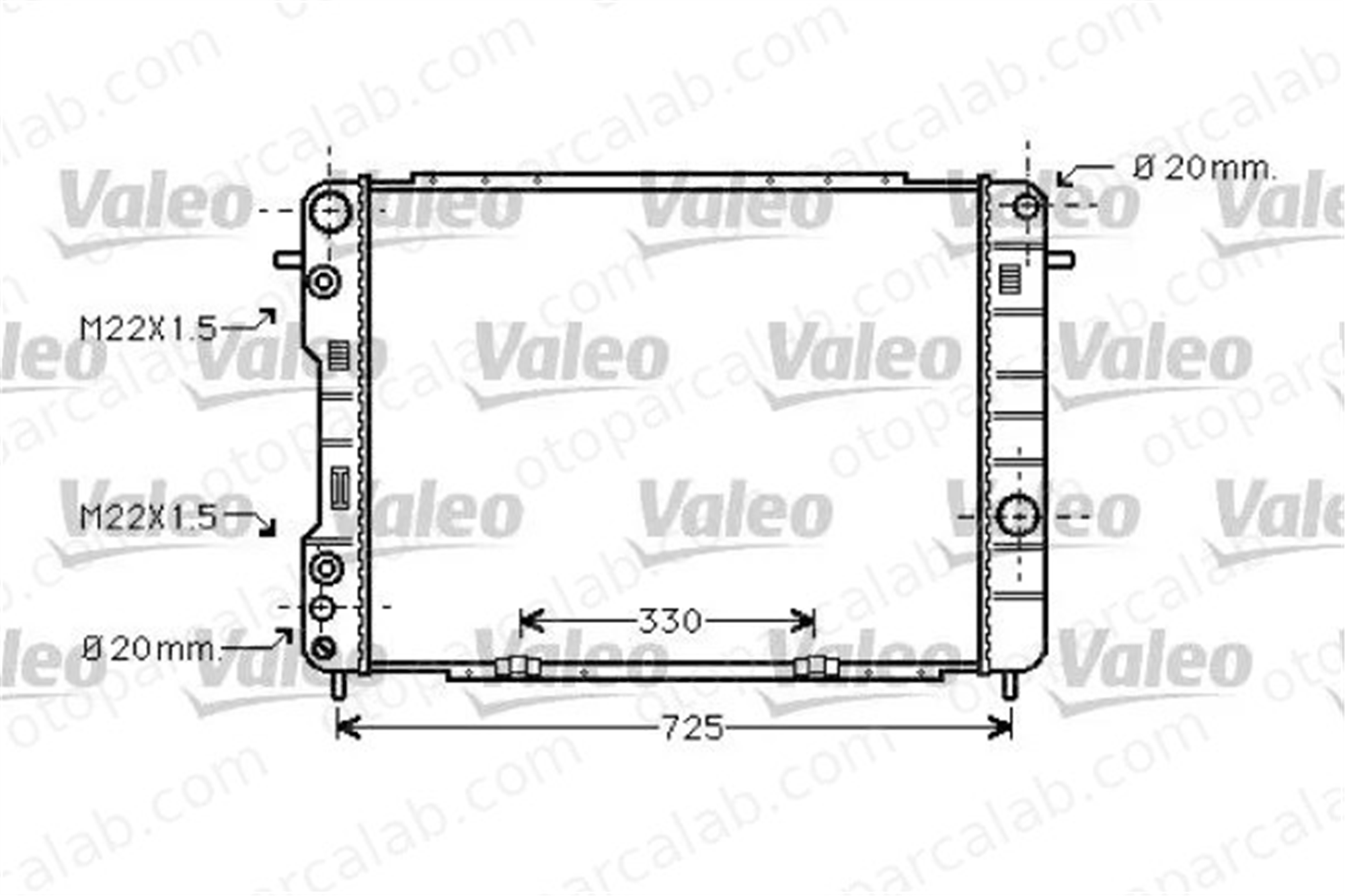 VALEO 734389 Su Radyatörü OPEL OMEGA B OMEGA B Station wagon 52463053