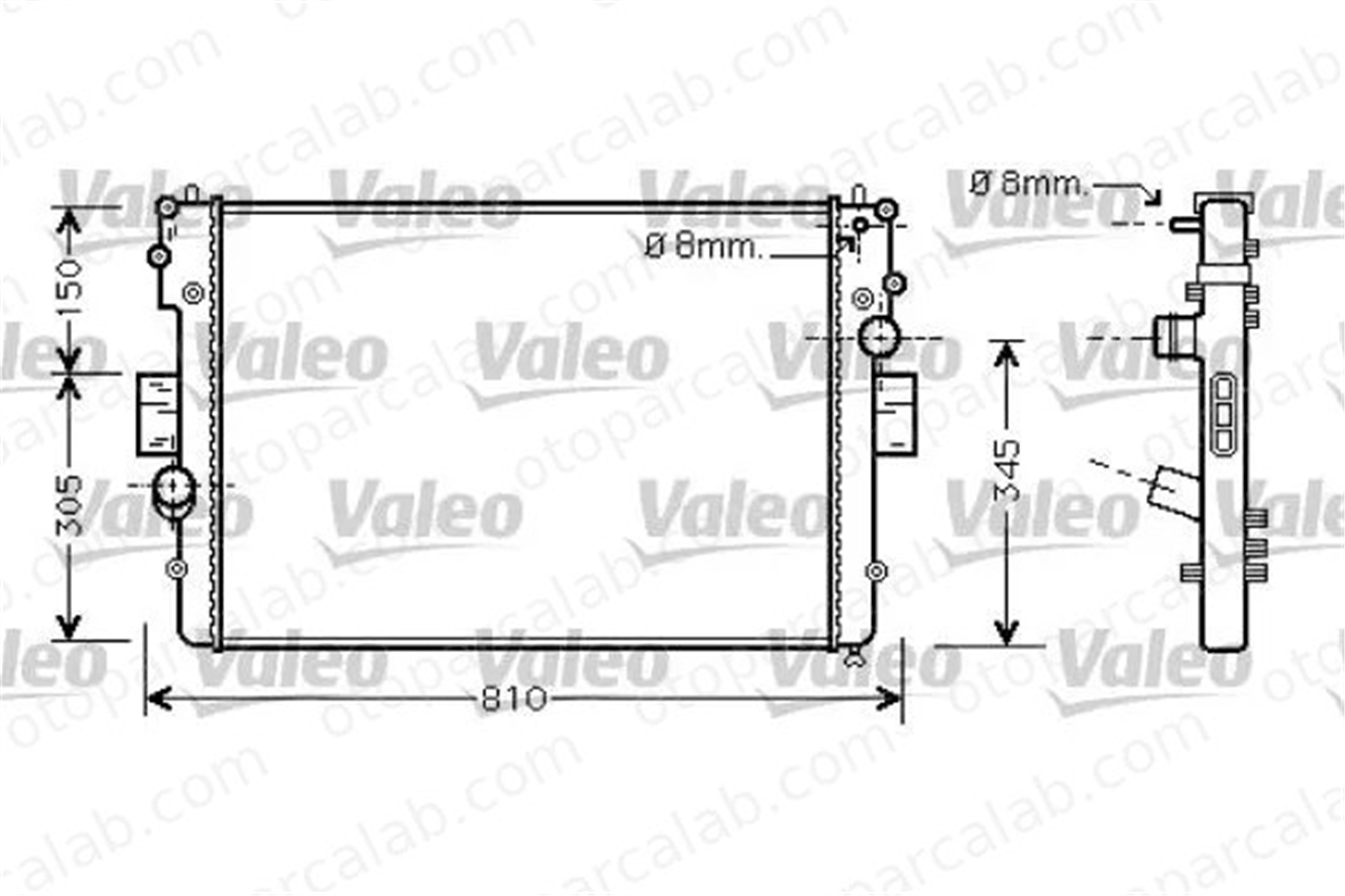 VALEO 734448 Su Radyatörü IVECO DAILY IV Platform şasi DAILY IV Panelvan/Van 7500T 4109483