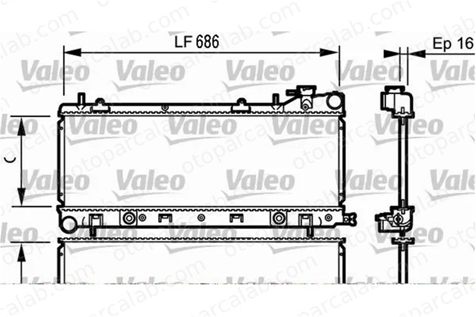 VALEO 734577 Su Radyatörü SUBARU IMPREZA Station wagon IMPREZA Sedan 1300299 45111FC340
