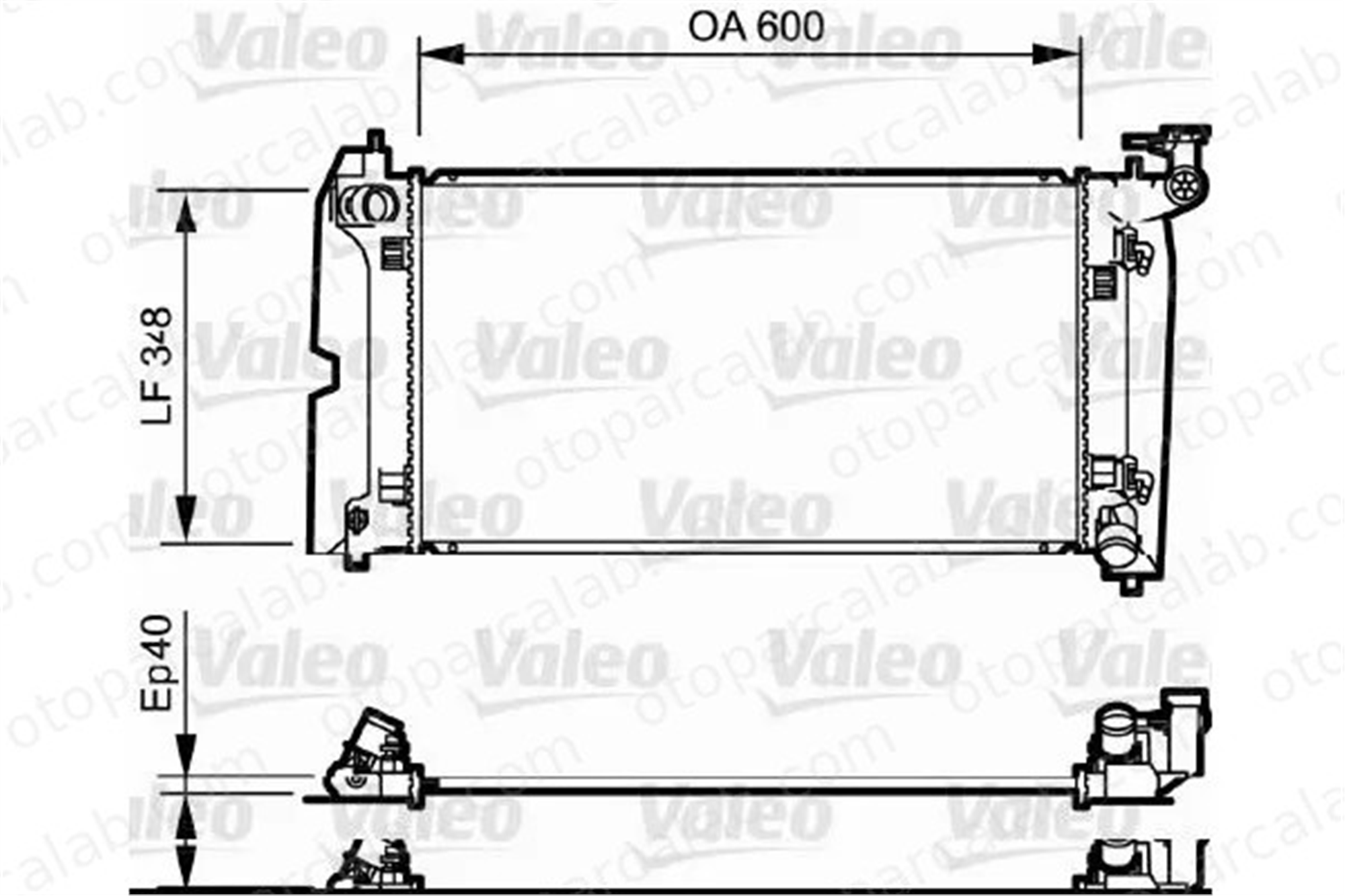 VALEO 734711 Su Radyatörü TOYOTA COROLLA AVENSIS 164000D210 164000D220