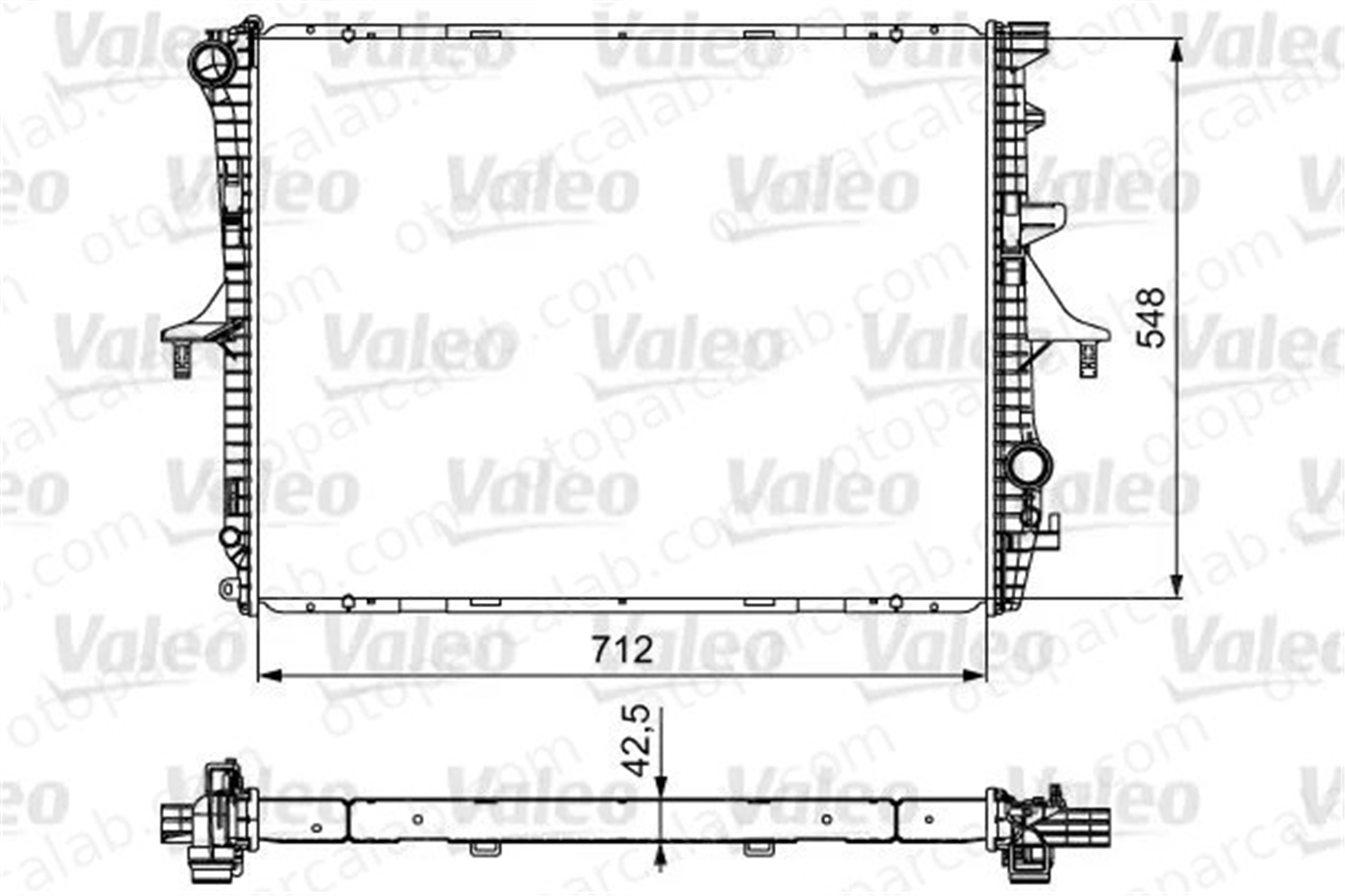 VALEO 734740 Su Radyatörü VW TOUAREG AUDI Q7 7L6121253E 7L6121253A