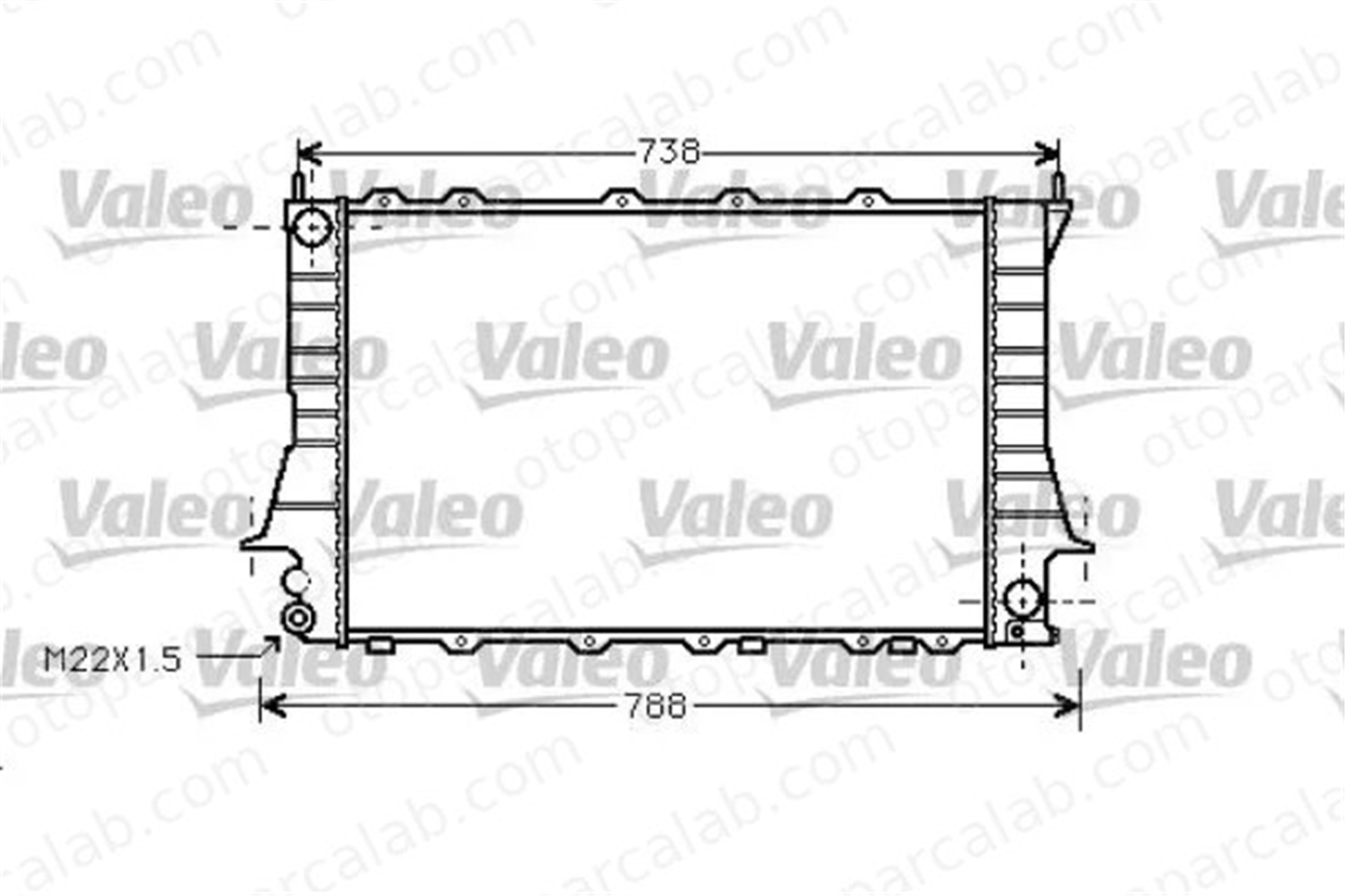VALEO 734751 Su Radyatörü AUDI A6 C4 A6 C4 Avant 4A0121251L 4A0121251Q