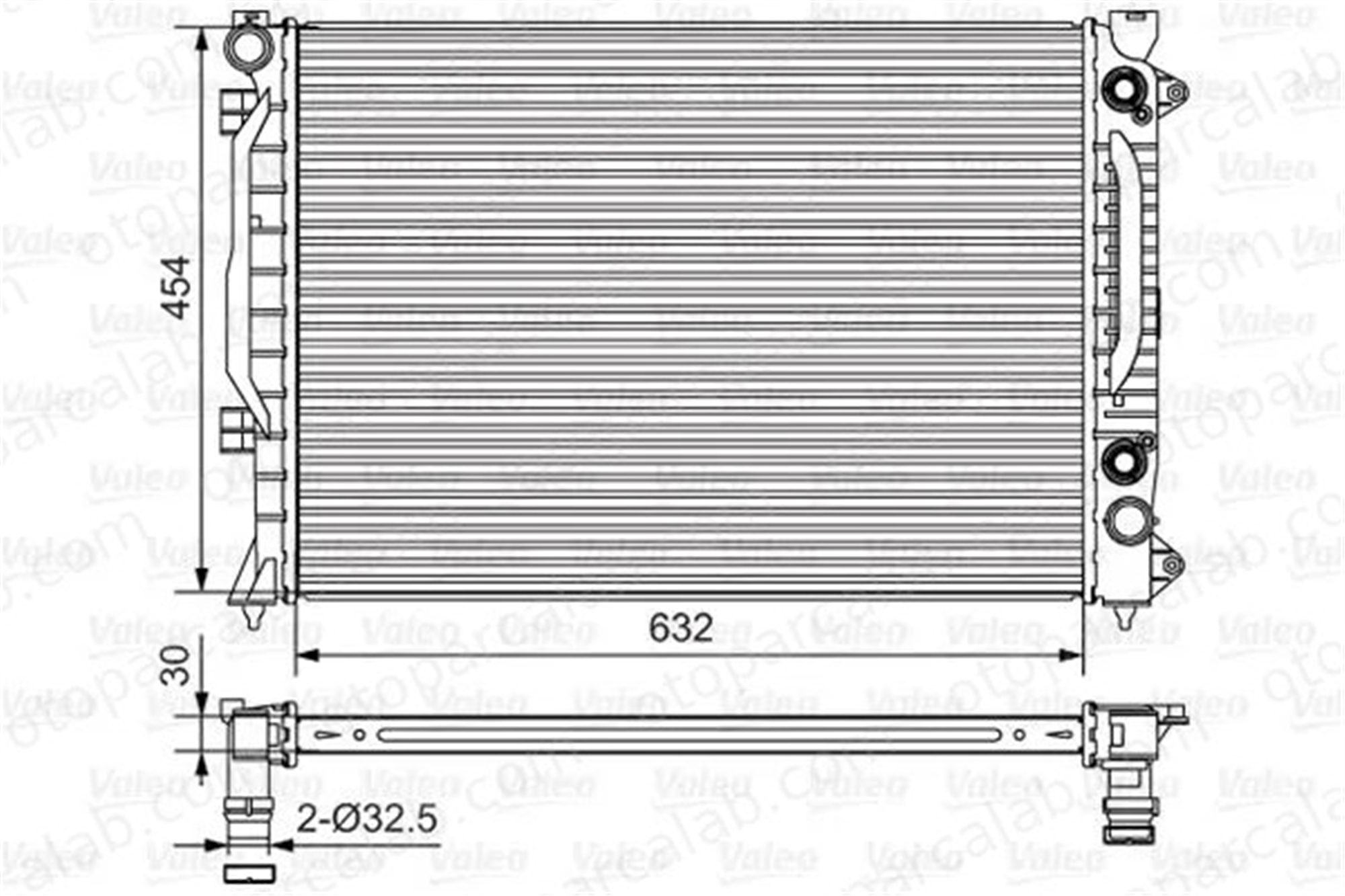 VALEO 734753 Su Radyatörü AUDI A6 C5 A6 C5 Avant 4B0121251AK 4B0121251A