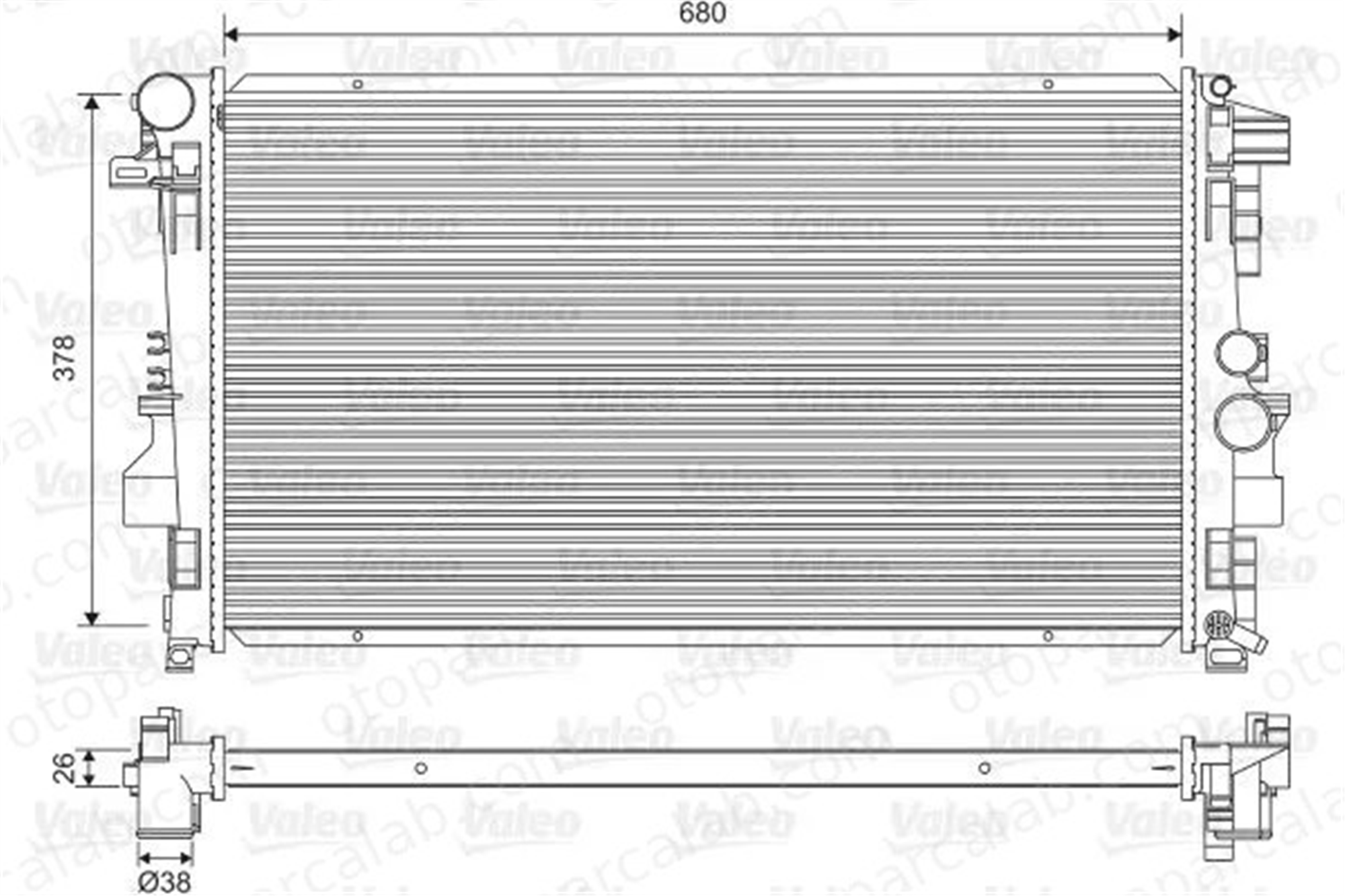 VALEO 734887 Su Radyatörü MERCEDES-BENZ VITO / MIXTO Panelvan/Van VITO Minibüs/Otobüs A6395010401 6395010401