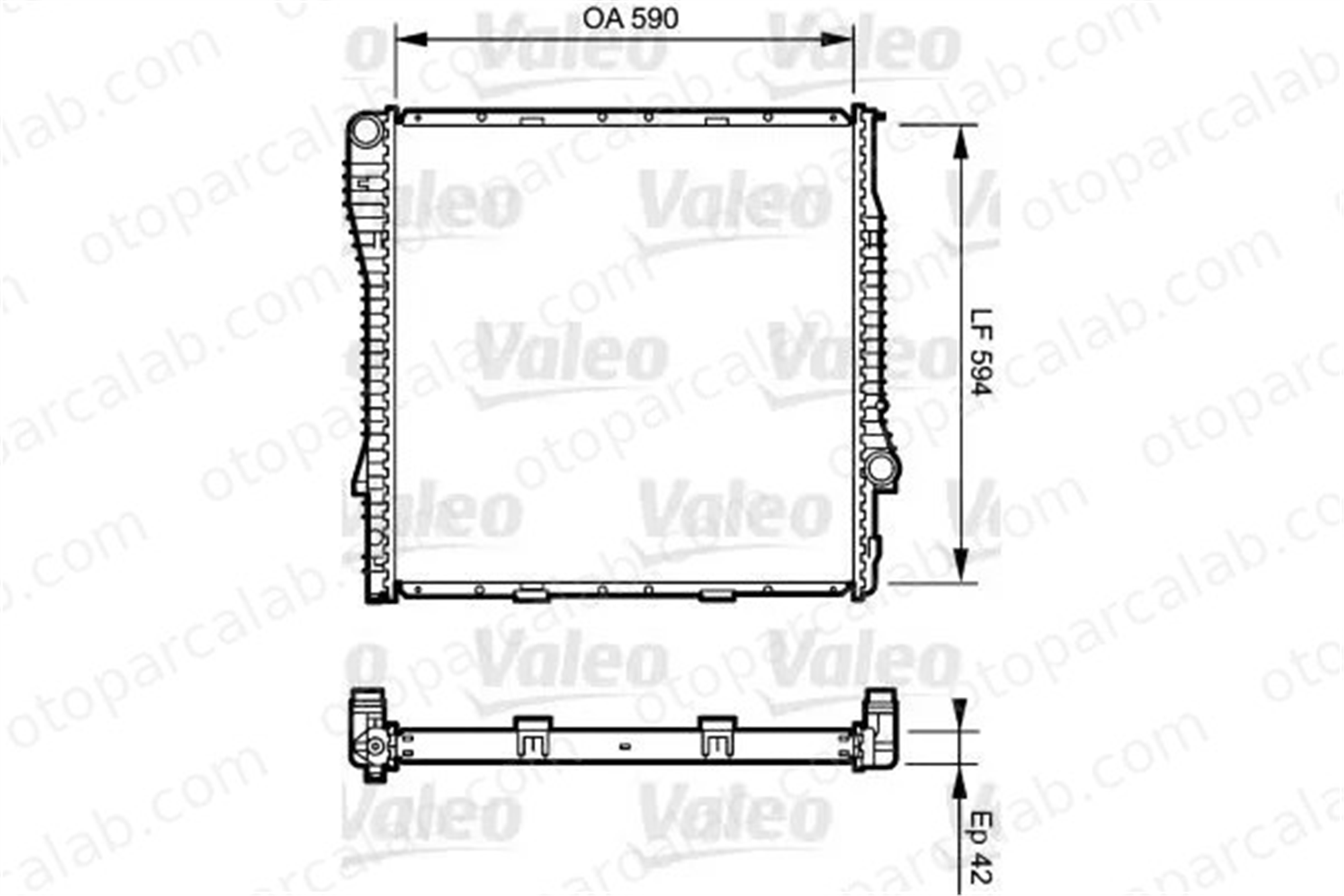 VALEO 734894 Su Radyatörü BMW X5 7700786444 1439101