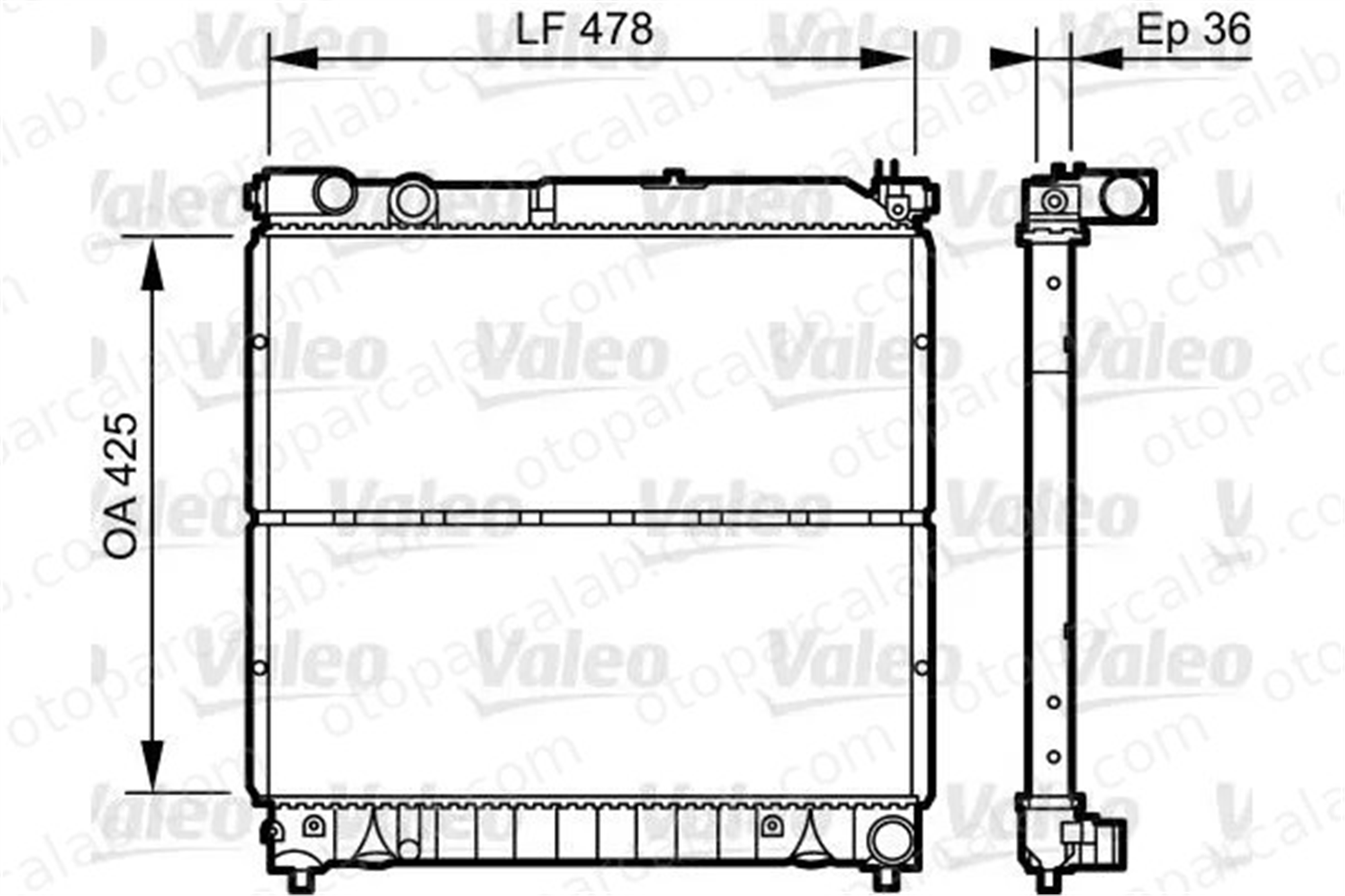 VALEO 734919 Su Radyatörü SUZUKI VITARA VITARA Cabrio MR968856 1770086CB0