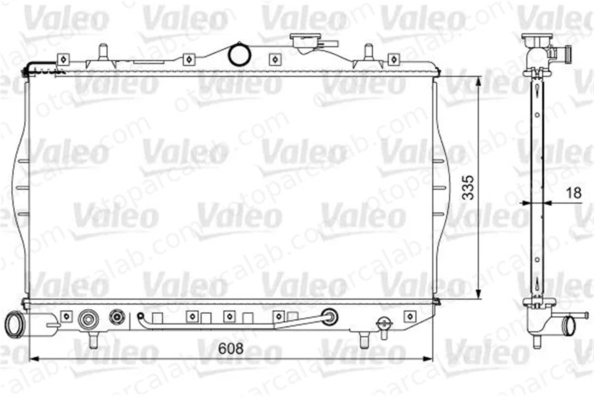 VALEO 734956 Su Radyatörü HYUNDAI ACCENT I ACCENT Sedan 2531022050 2531022070