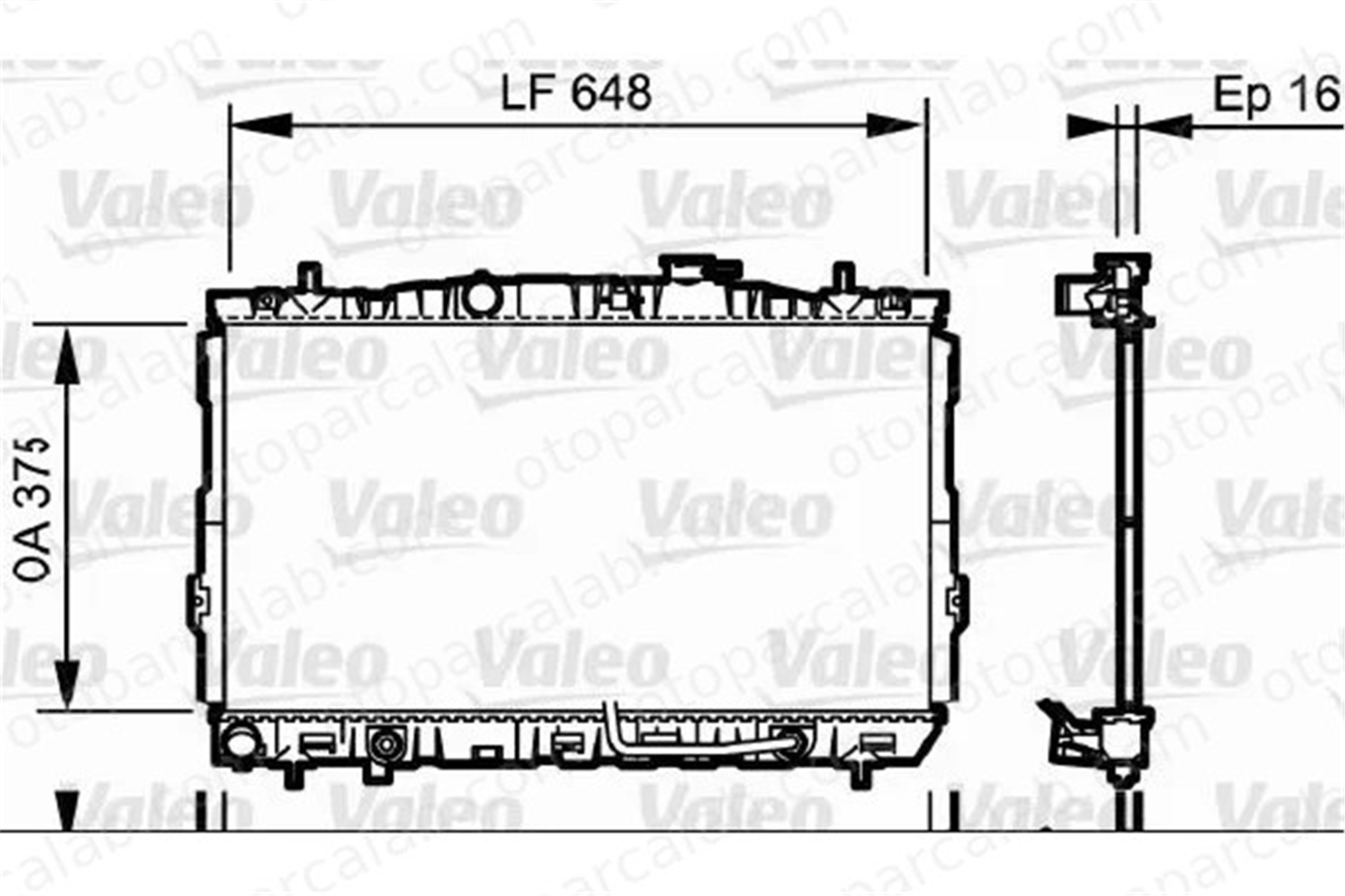 VALEO 734965 Su Radyatörü HYUNDAI COUPE II ELANTRA III Sedan 253102D110 253102D010