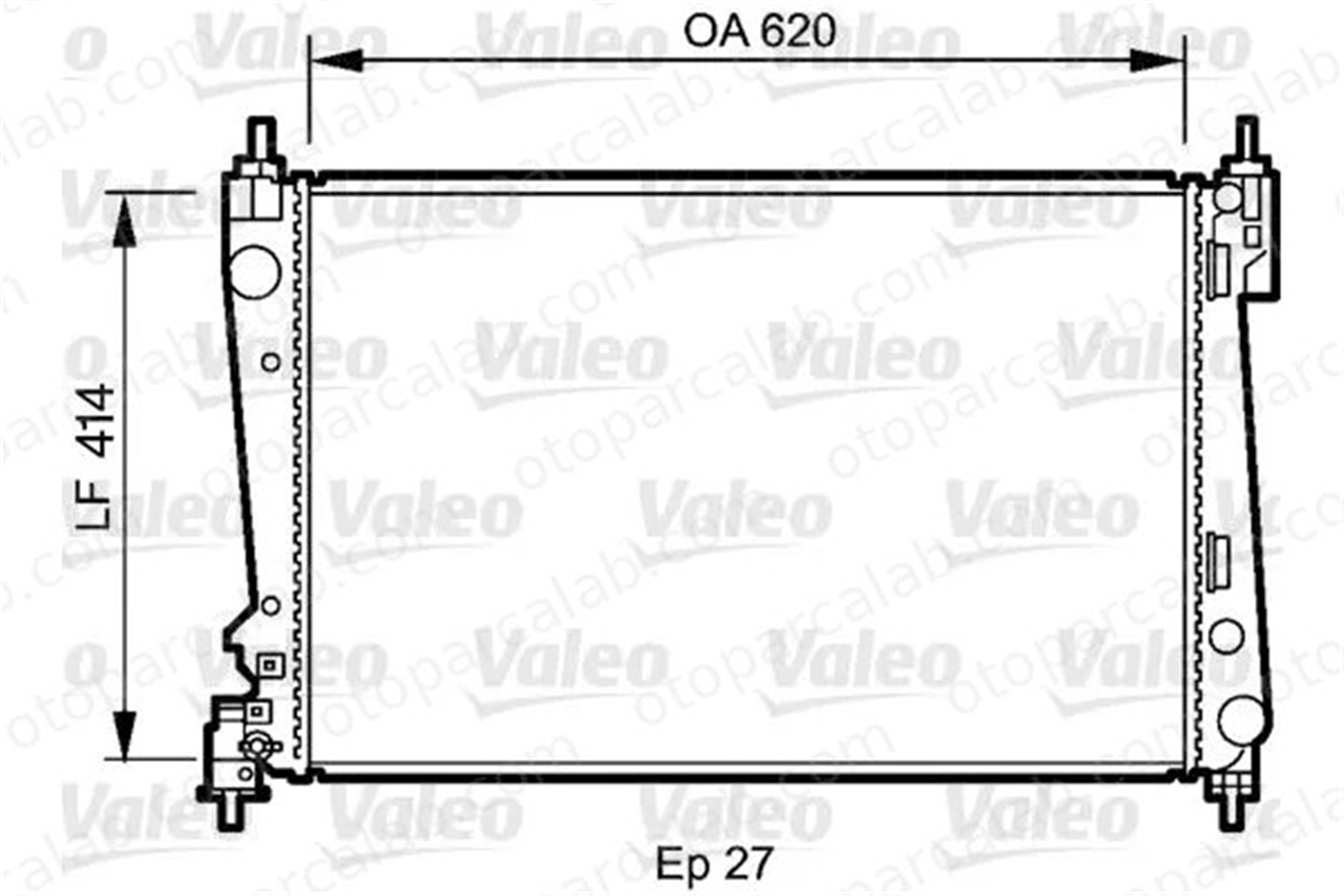 VALEO 735041 Su Radyatörü FIAT BRAVO II ALFA ROMEO MITO 1300287 51896964