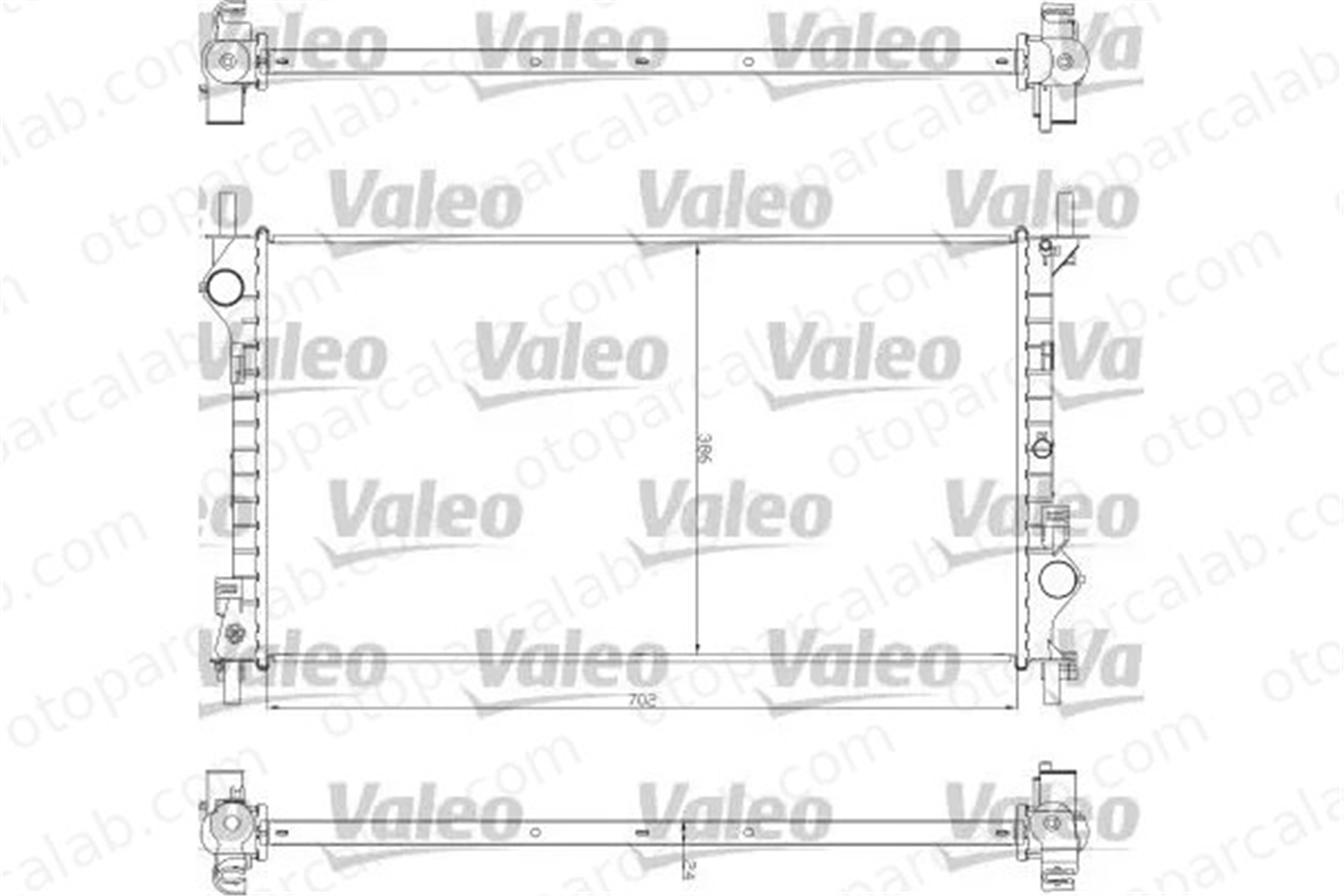 VALEO 735043 Su Radyatörü FORD TOURNEO CONNECT TRANSIT CONNECT 4367089 2T148005AD