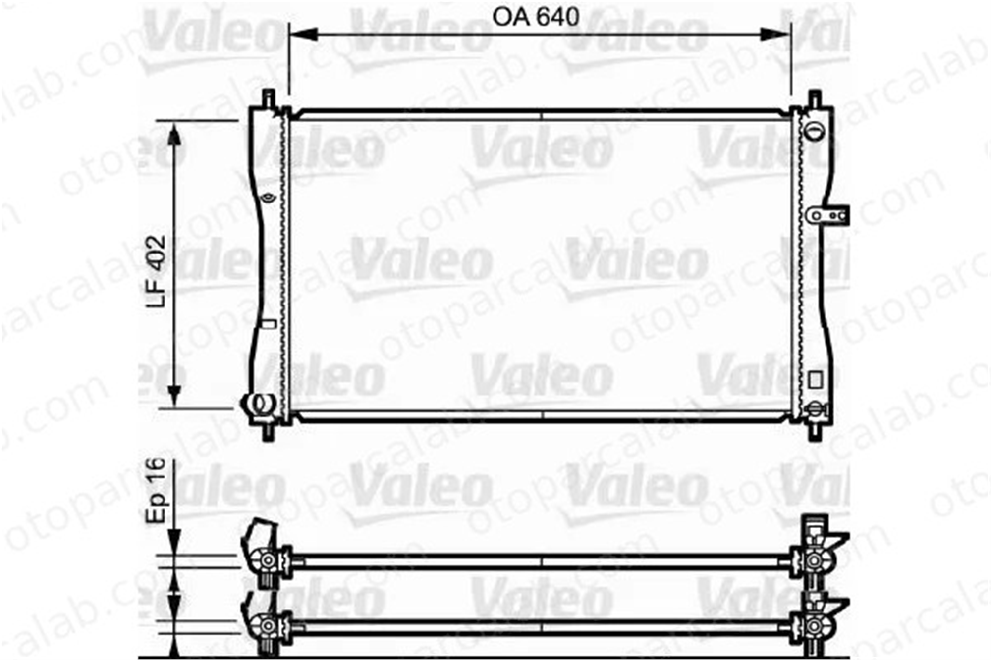 VALEO 735056 Su Radyatörü MITSUBISHI COLT VI SMART FORFOUR MN130395 4545001103