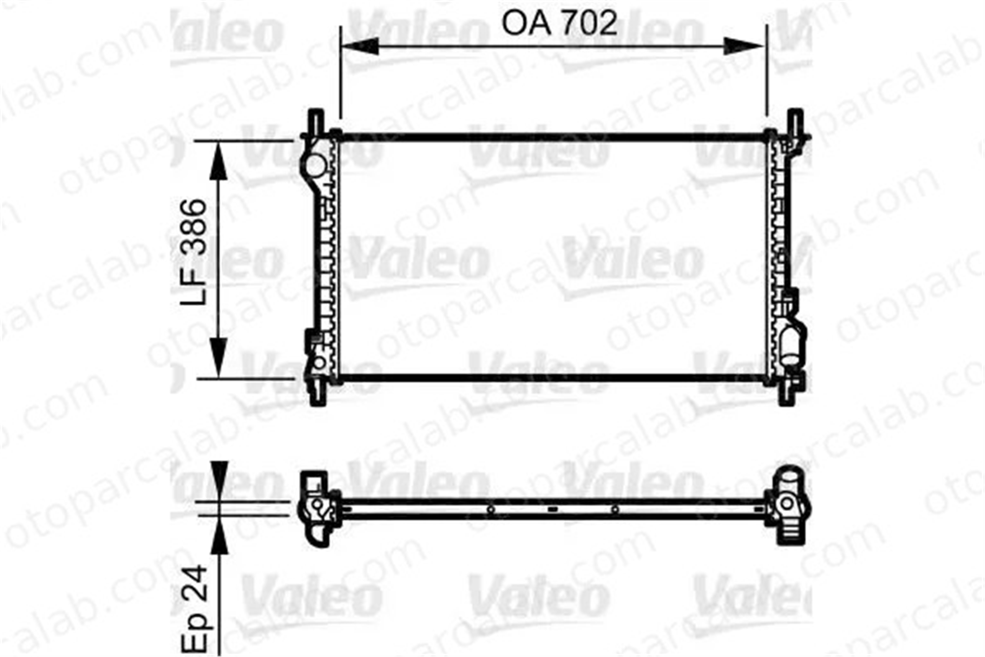 VALEO 735167 Su Radyatörü FORD TOURNEO CONNECT TRANSIT CONNECT 4T168005GA8T168005BB1365996 1365996