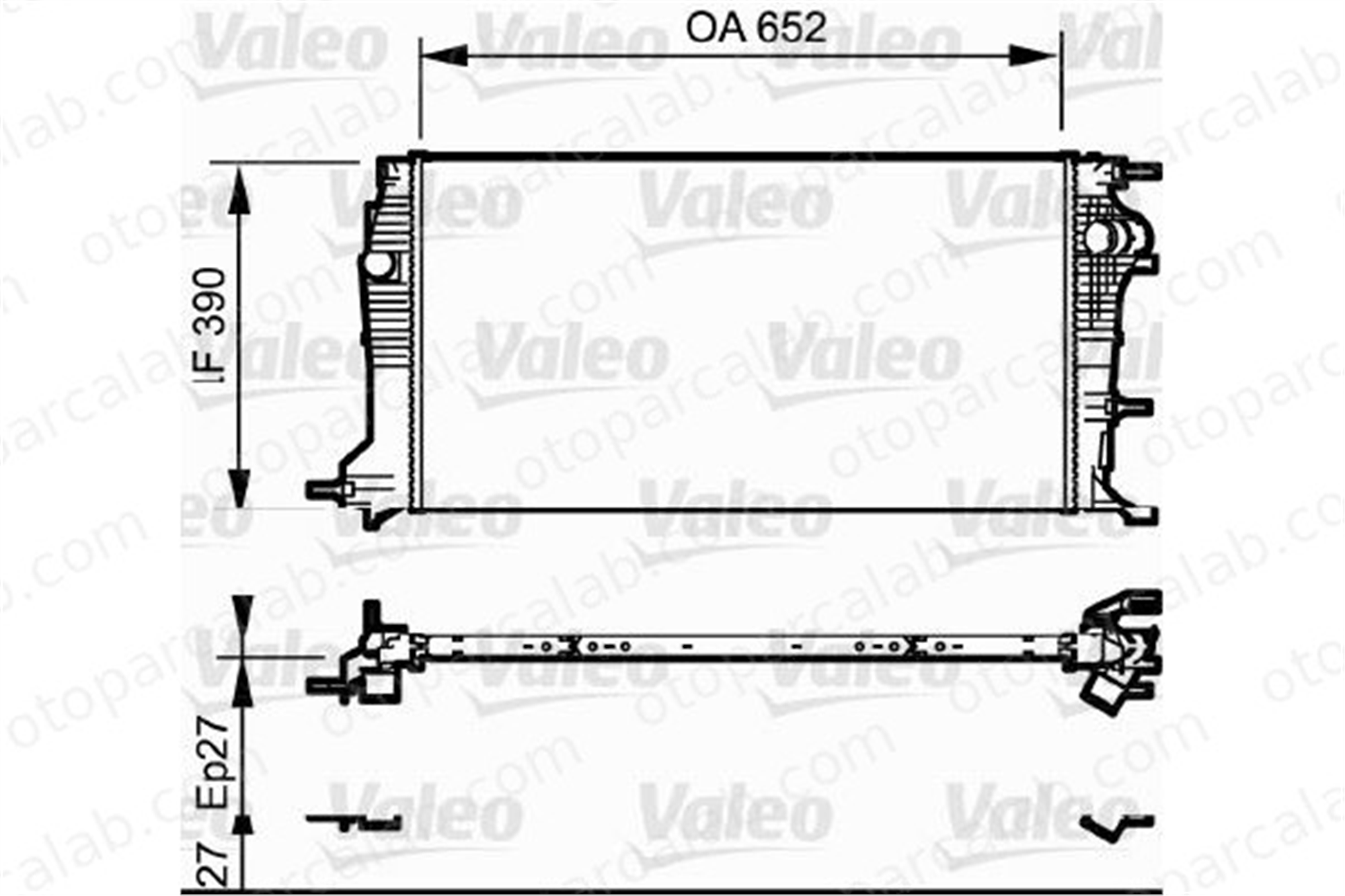 VALEO 735182 Su Radyatörü RENAULT MEGANE III Grandtour MEGANE III Hatchback 214100016R 214100015R