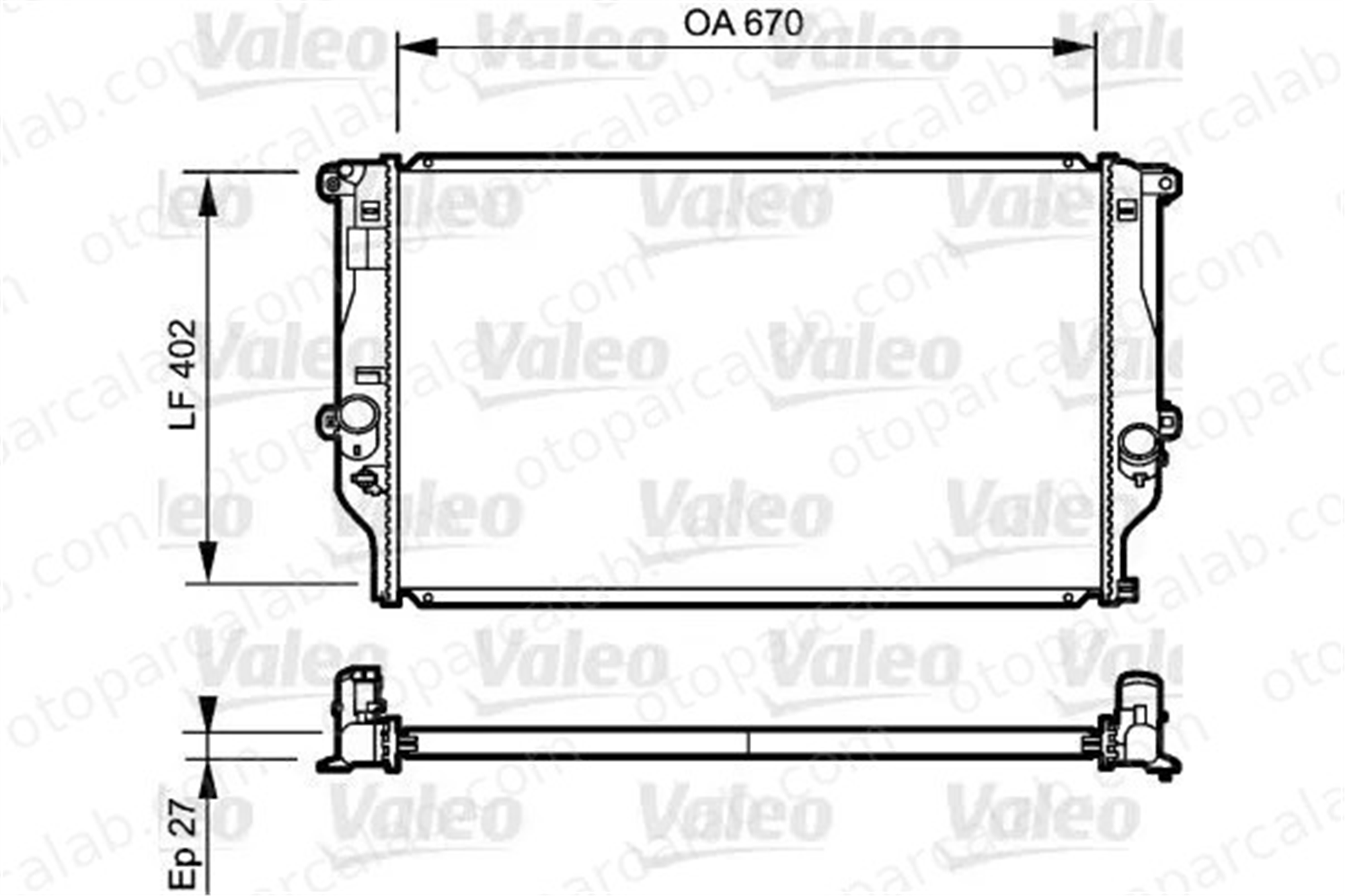 VALEO 735216 Su Radyatörü TOYOTA RAV 4 III 1640026390 16400