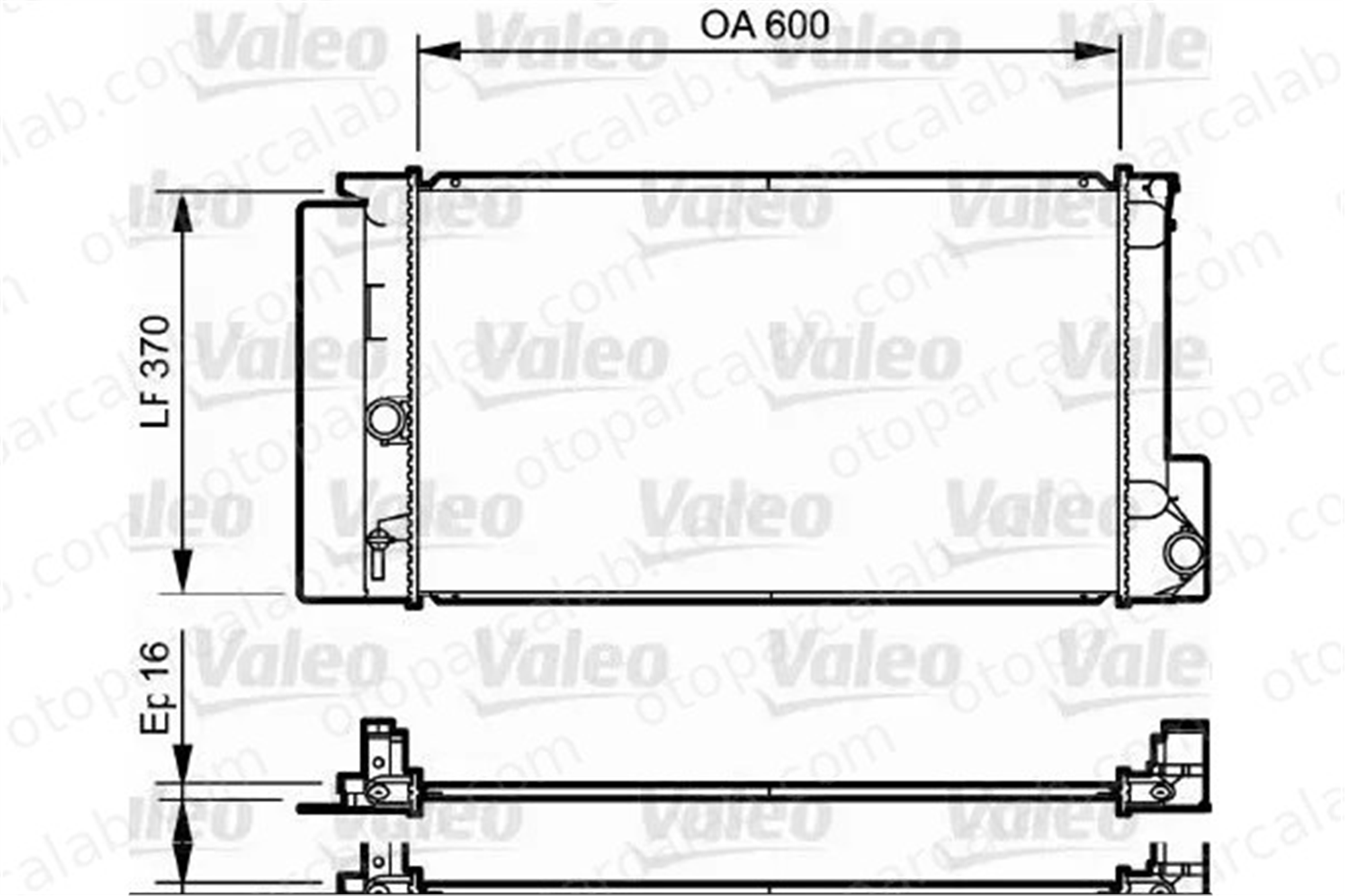 VALEO 735250 Su Radyatörü TOYOTA AURIS COROLLA Sedan 164000T150 16400