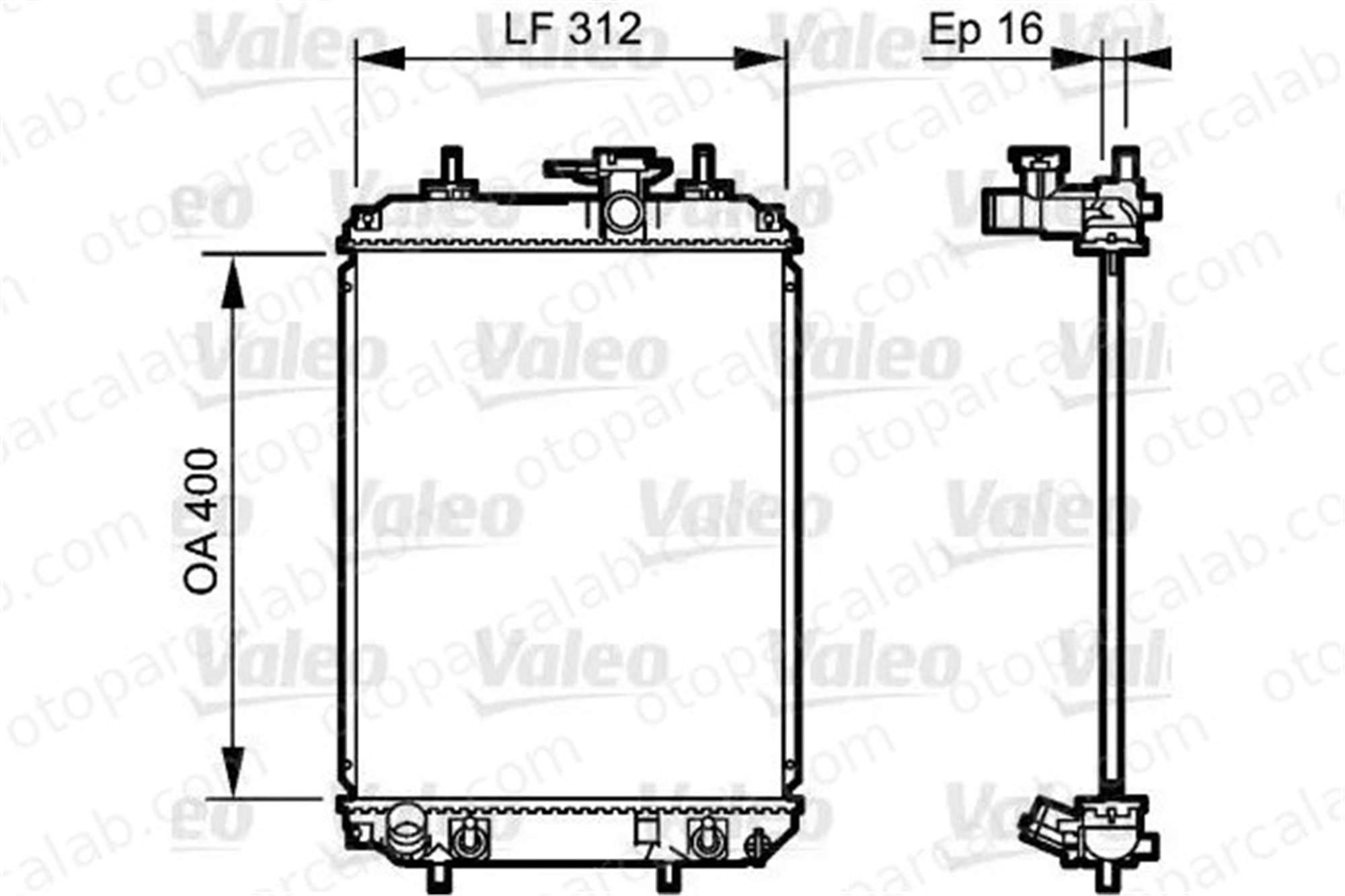 VALEO 735259 Su Radyatörü DAIHATSU SIRION 16400B1010000 16400B1010