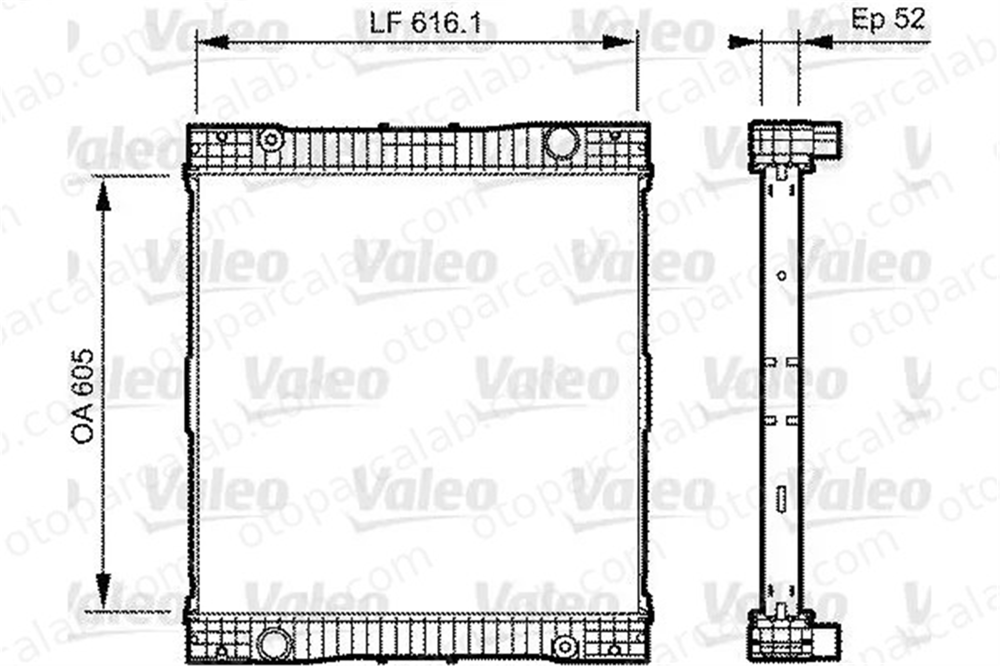 VALEO 735303 Su Radyatörü MERCEDES-BENZ AROCS ACTROS MP4 / MP5 25011401 0025011401